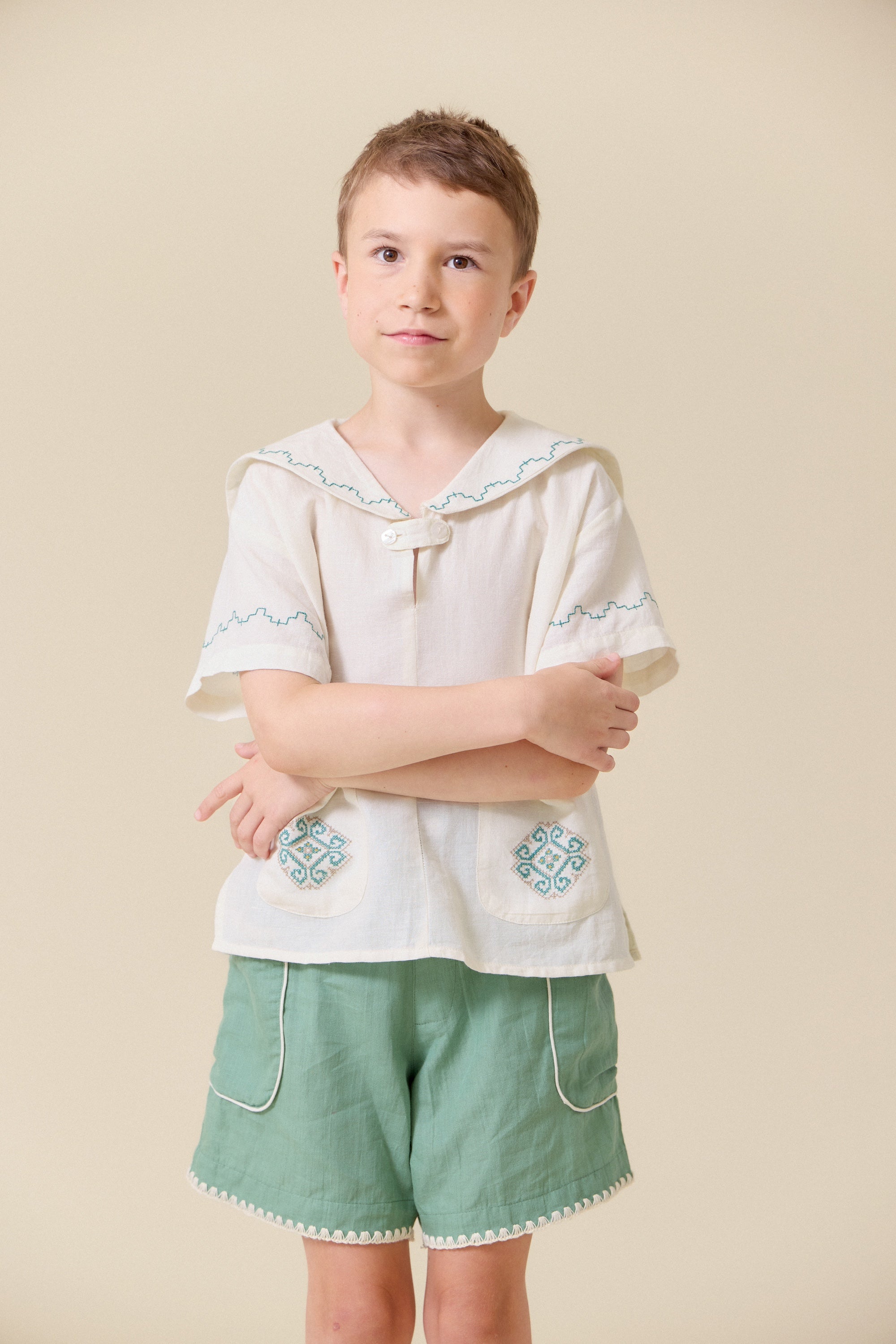 LALi  Sailor Shirt in Antique White