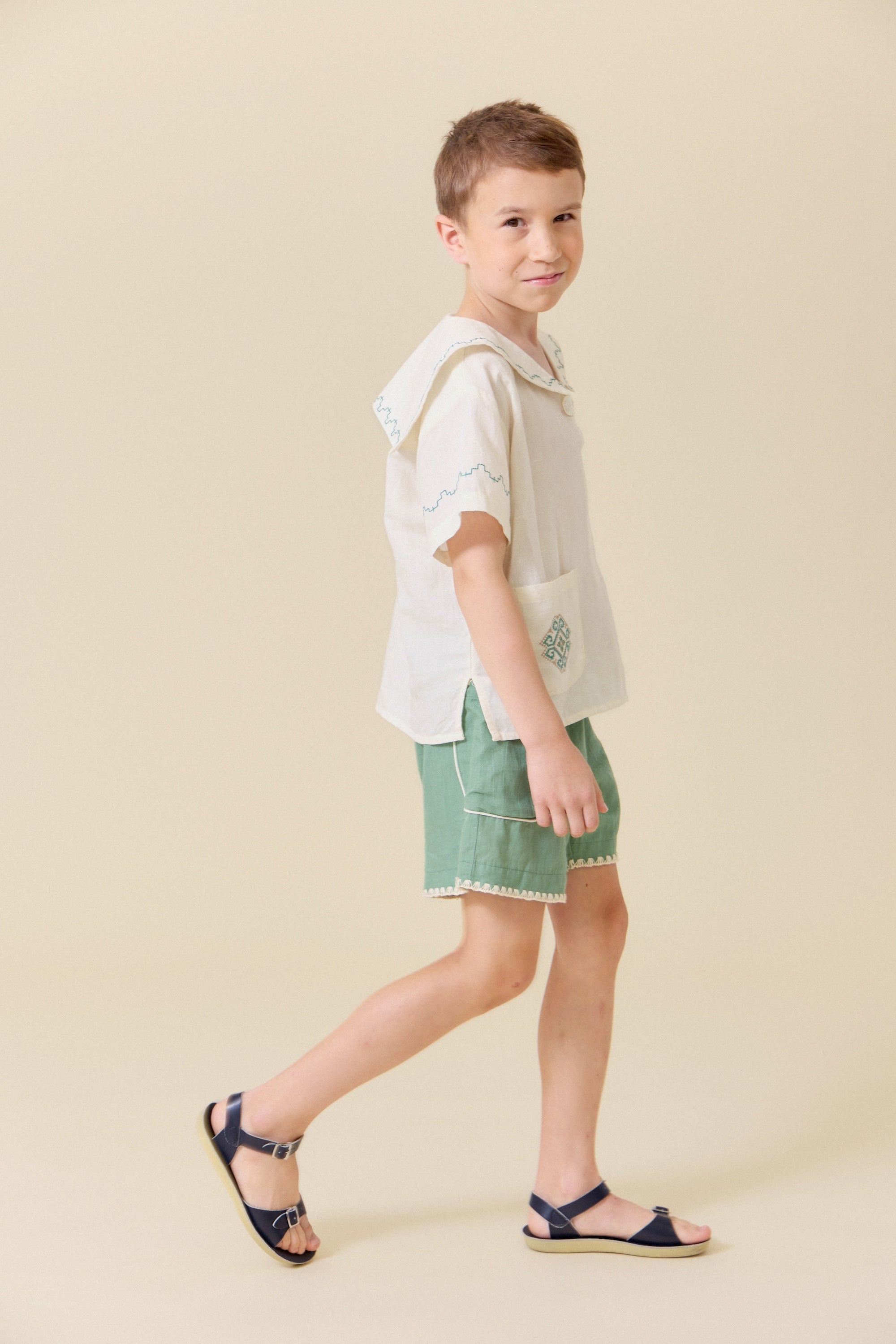 LALi  Sailor Shirt in Antique White