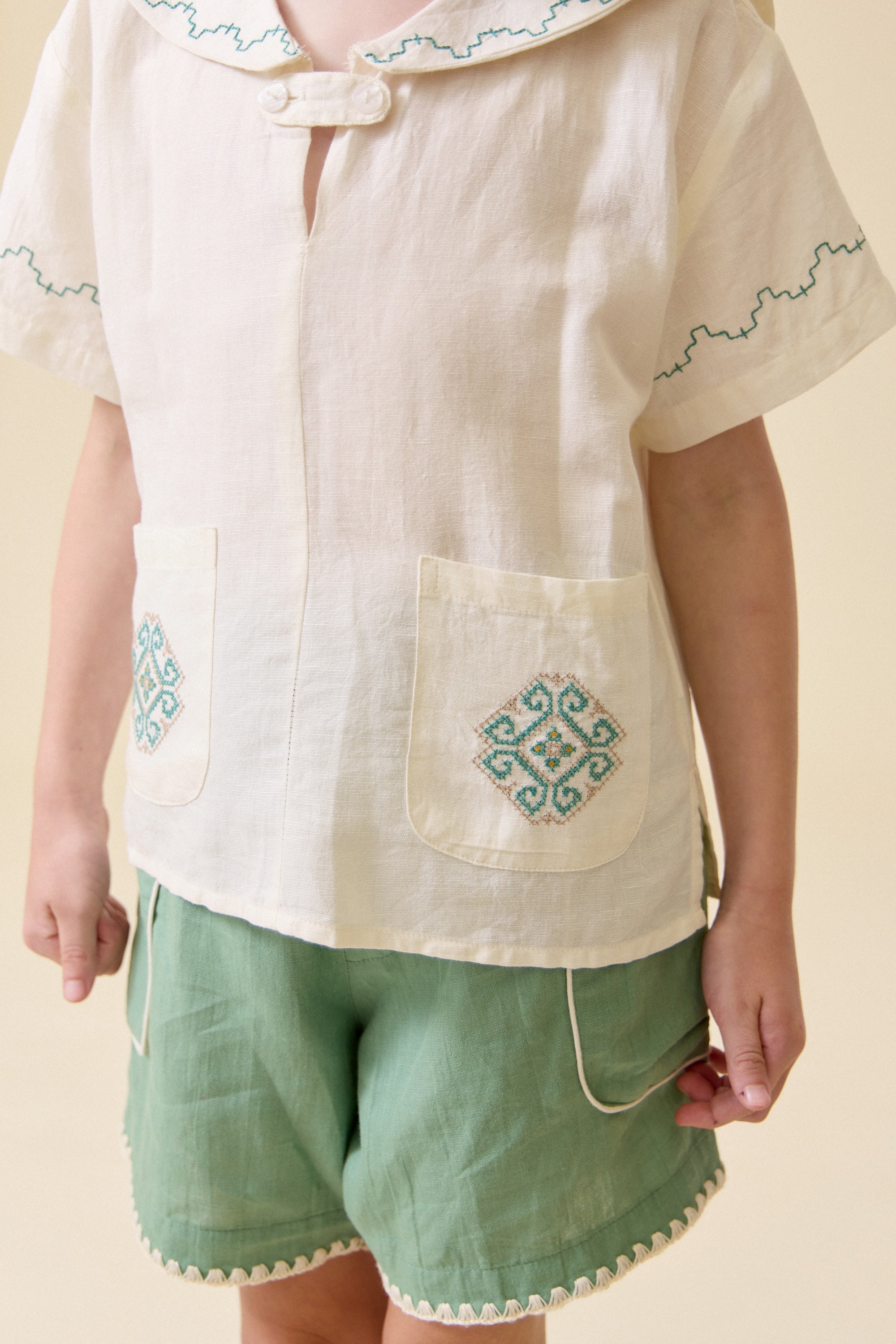 LALi  Sailor Shirt in Antique White
