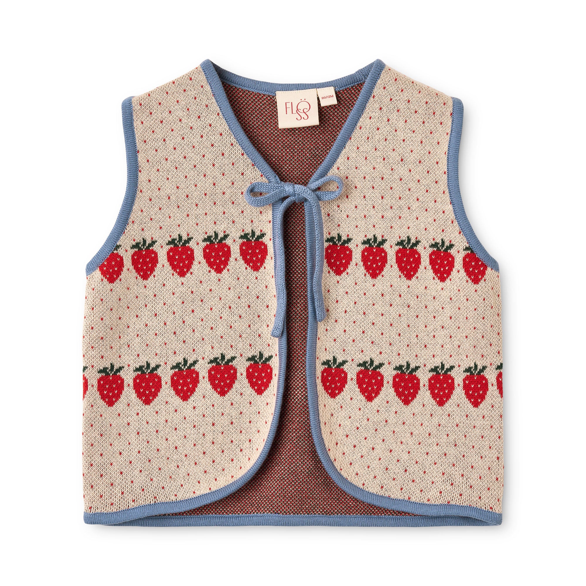 Flöss  Louise Vest  Warm Cotton Berry