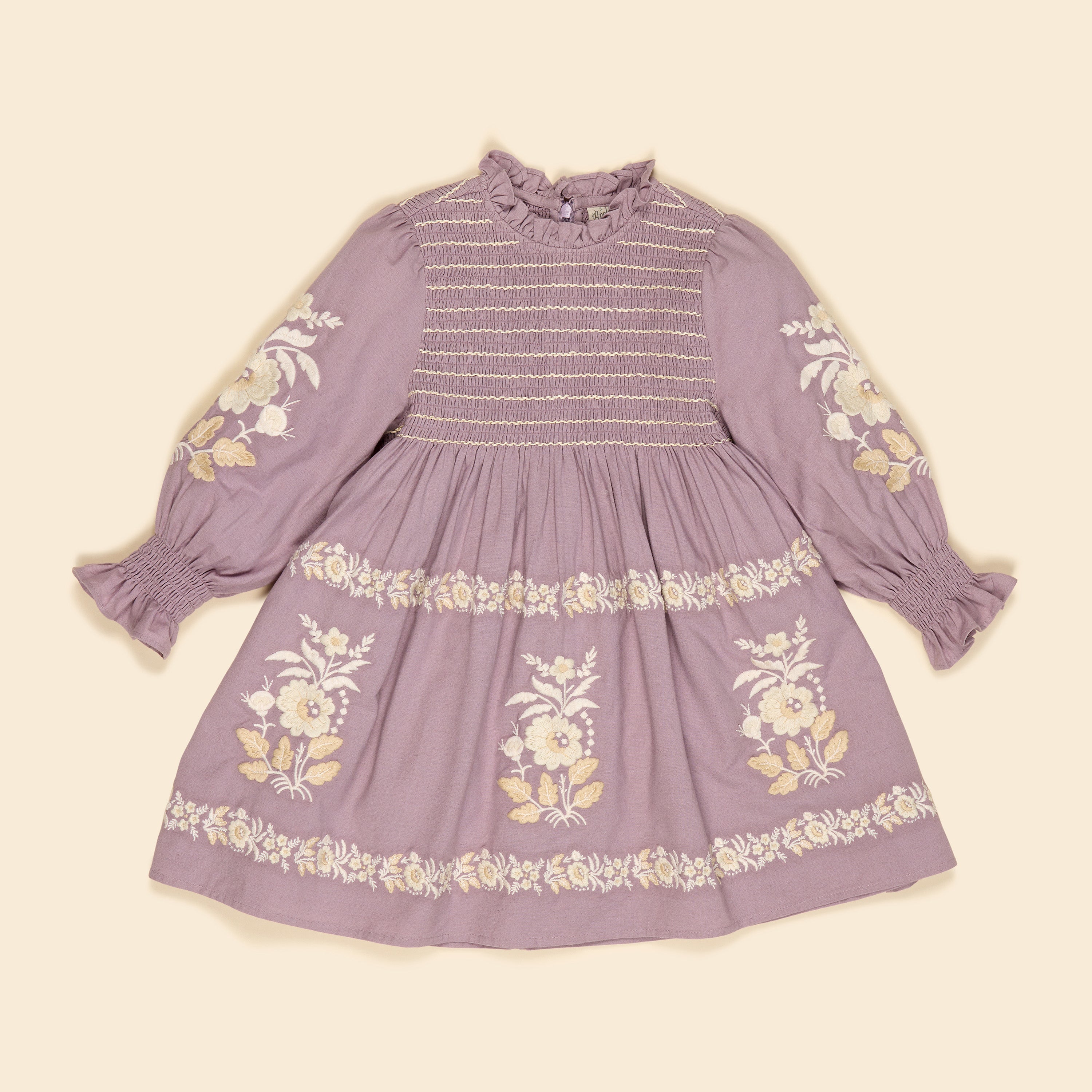 apolina 刺繍　ワンピース 2-3y Mia dress APOLINA MIA DRESS - DUSKY LAVENDER