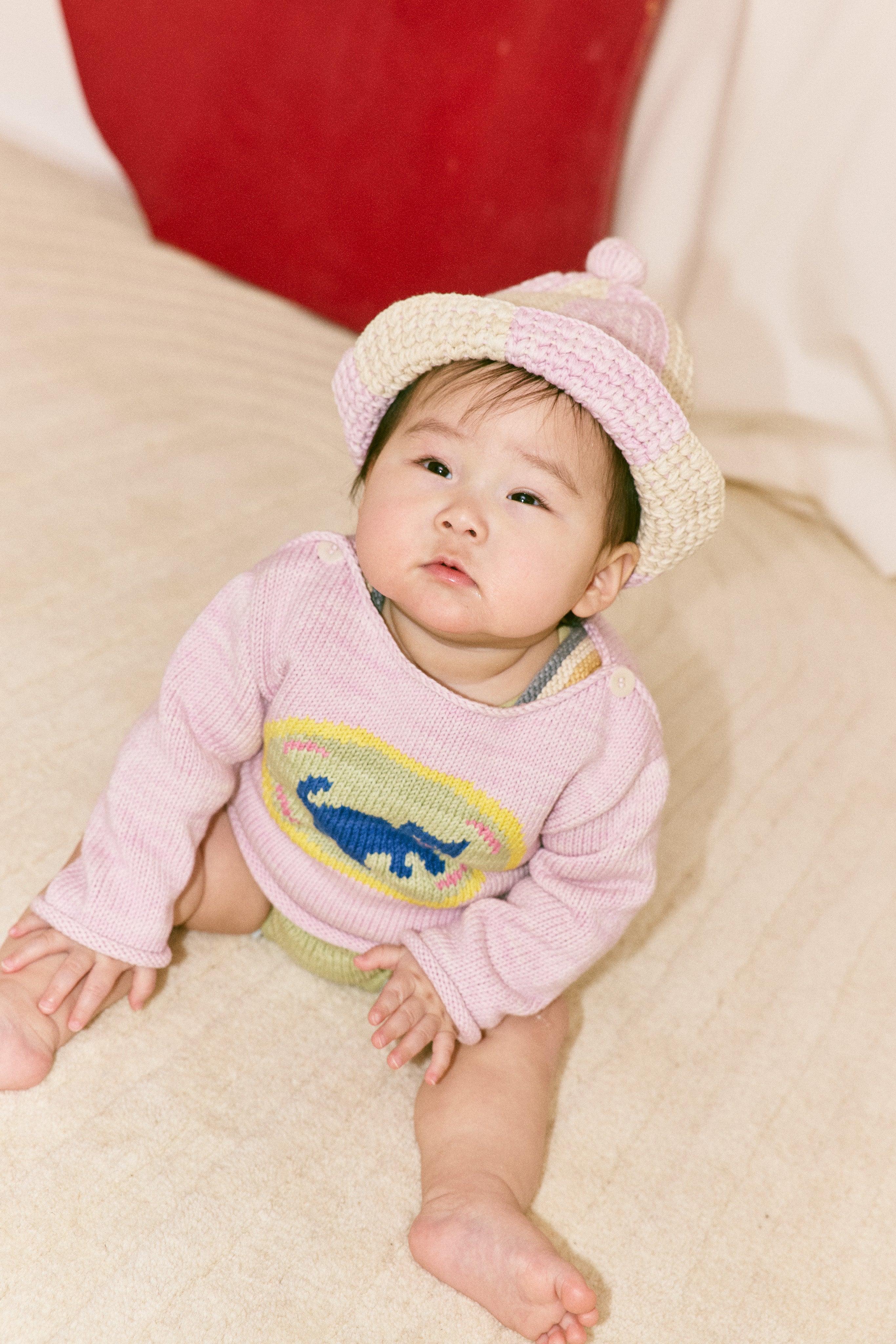 Misha & Puff　BABY CROCHET TULIP HAT  AURA  26ss Drop1