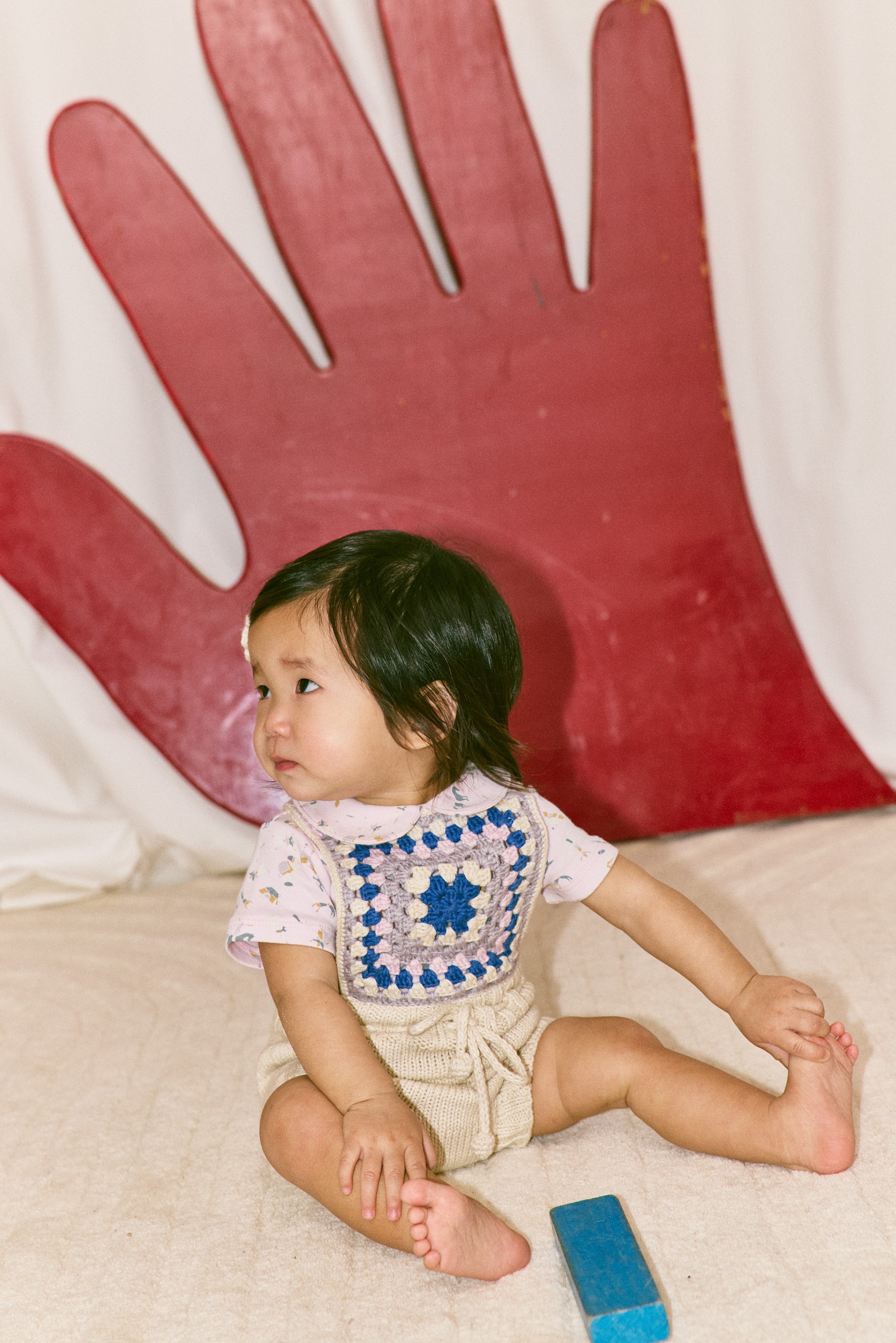 Misha & Puff BABY PETIT COLLAR ONESIE AURA CIRCUS 26ss Drop1