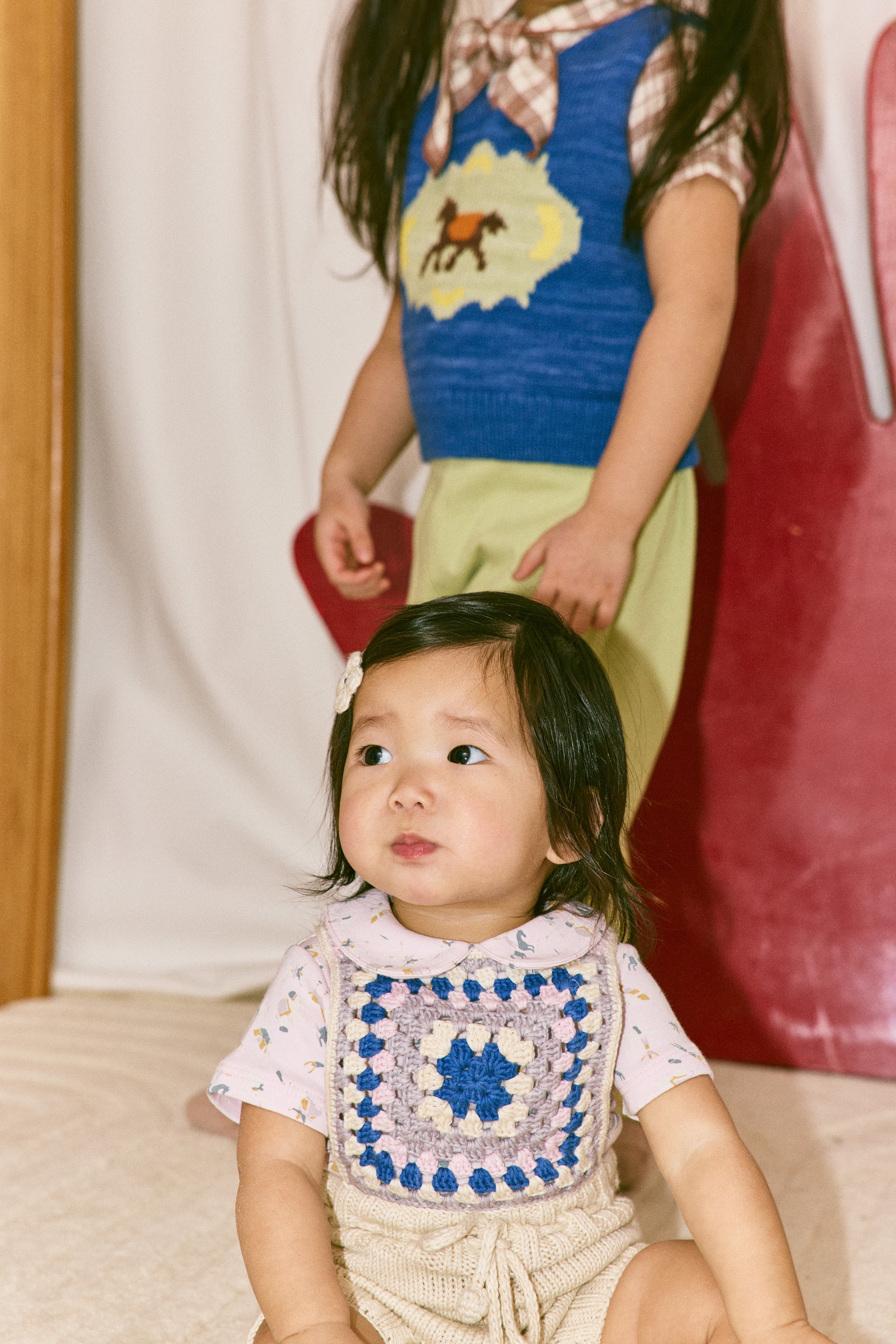 Misha & Puff BABY PETIT COLLAR ONESIE AURA CIRCUS 26ss Drop1
