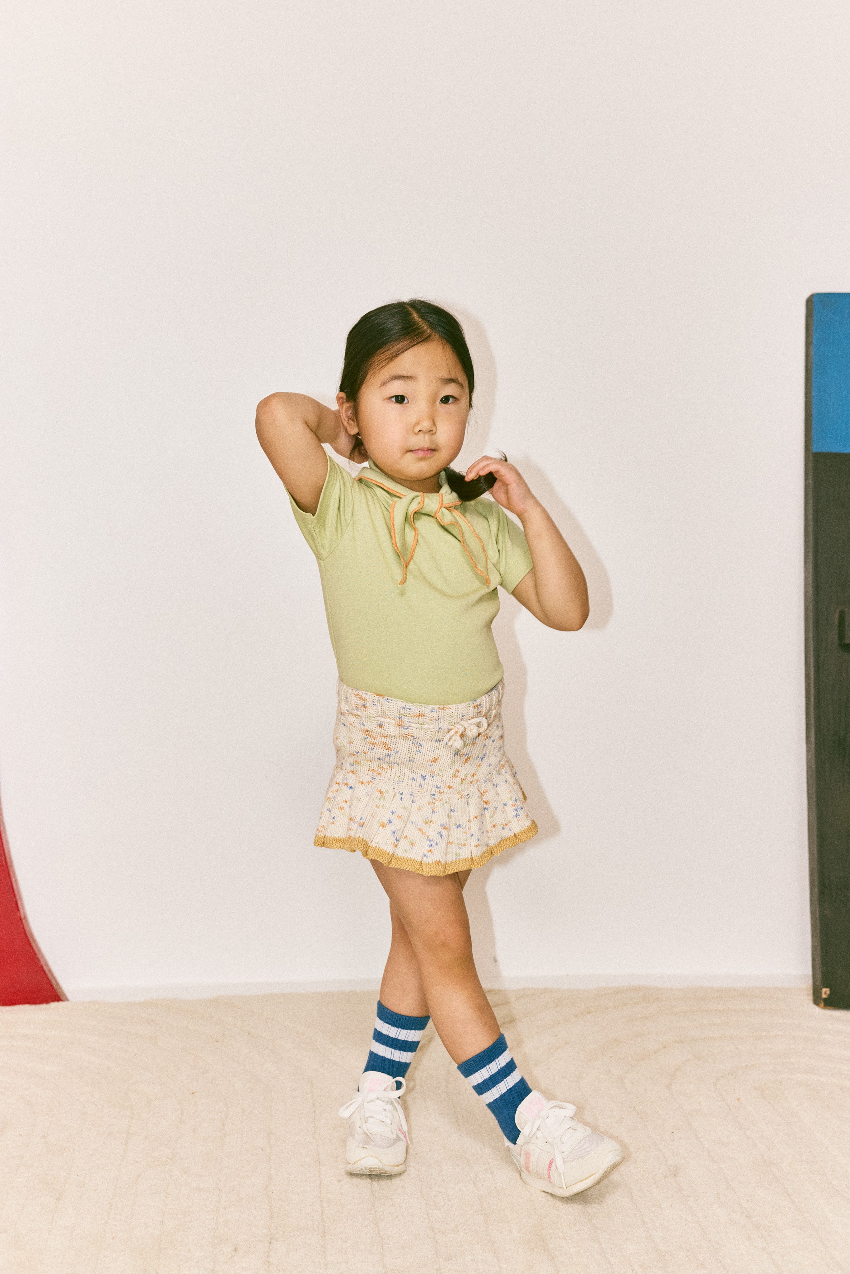 Misha & Puff　SKATING POND SKIRT  SEASHORE CONFETTI  26ss Drop1