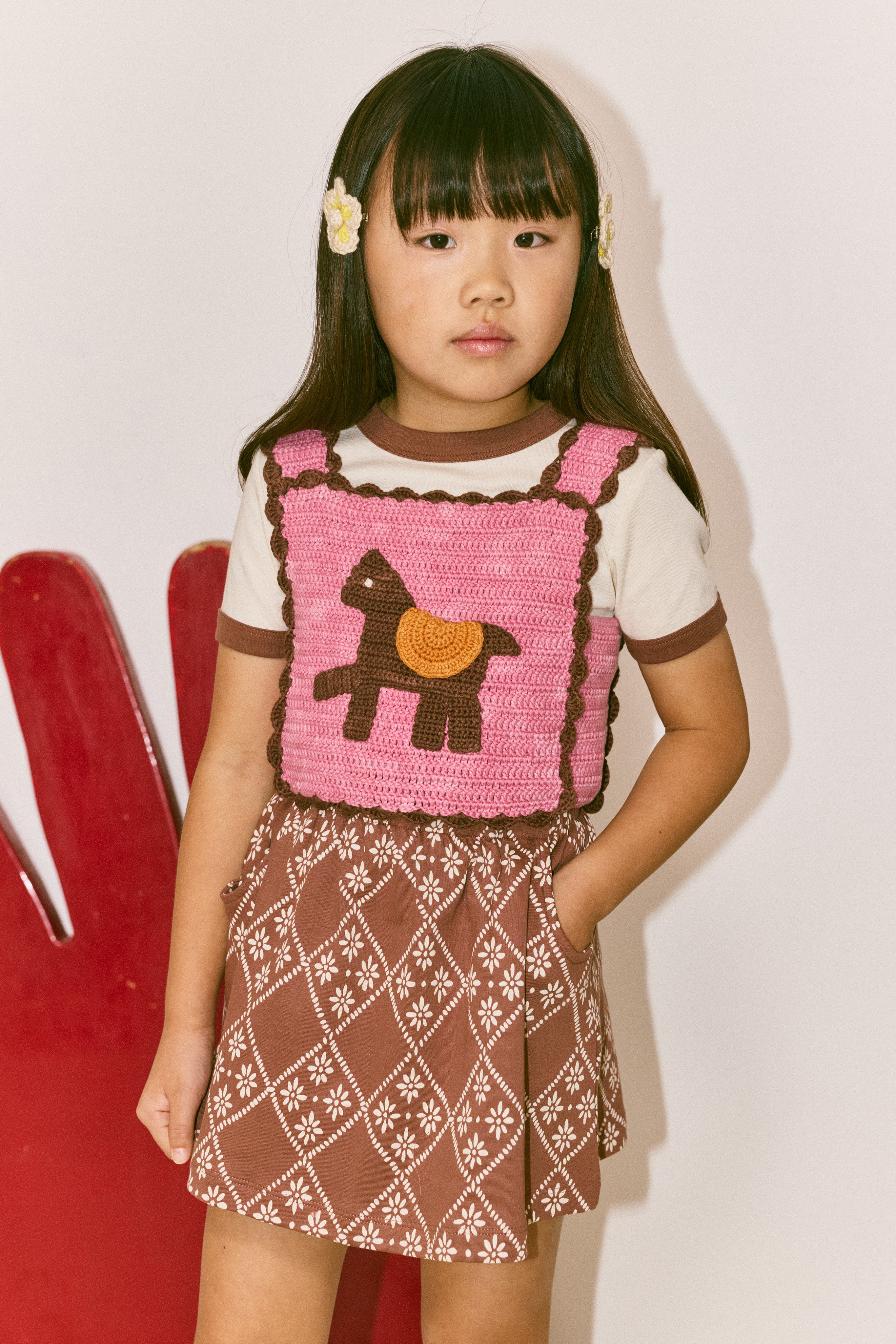 Misha & Puff CROCHET HORSE TOP AZALEA 26ss Drop2