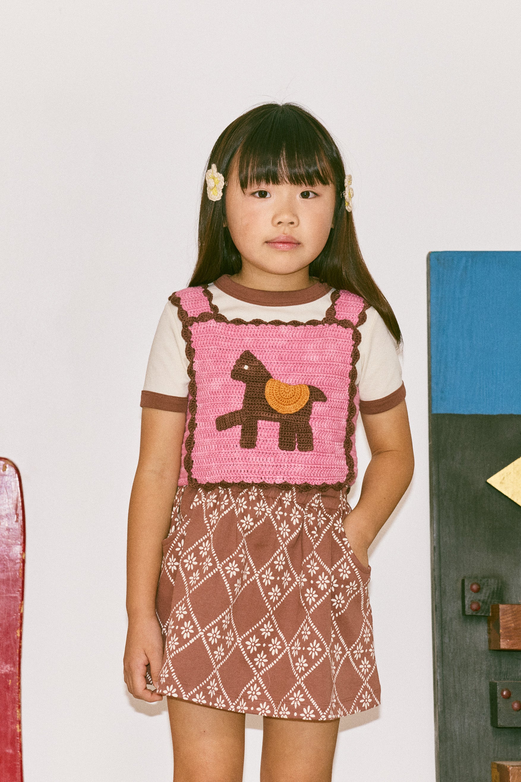 Misha & Puff CROCHET HORSE TOP AZALEA 26ss Drop2