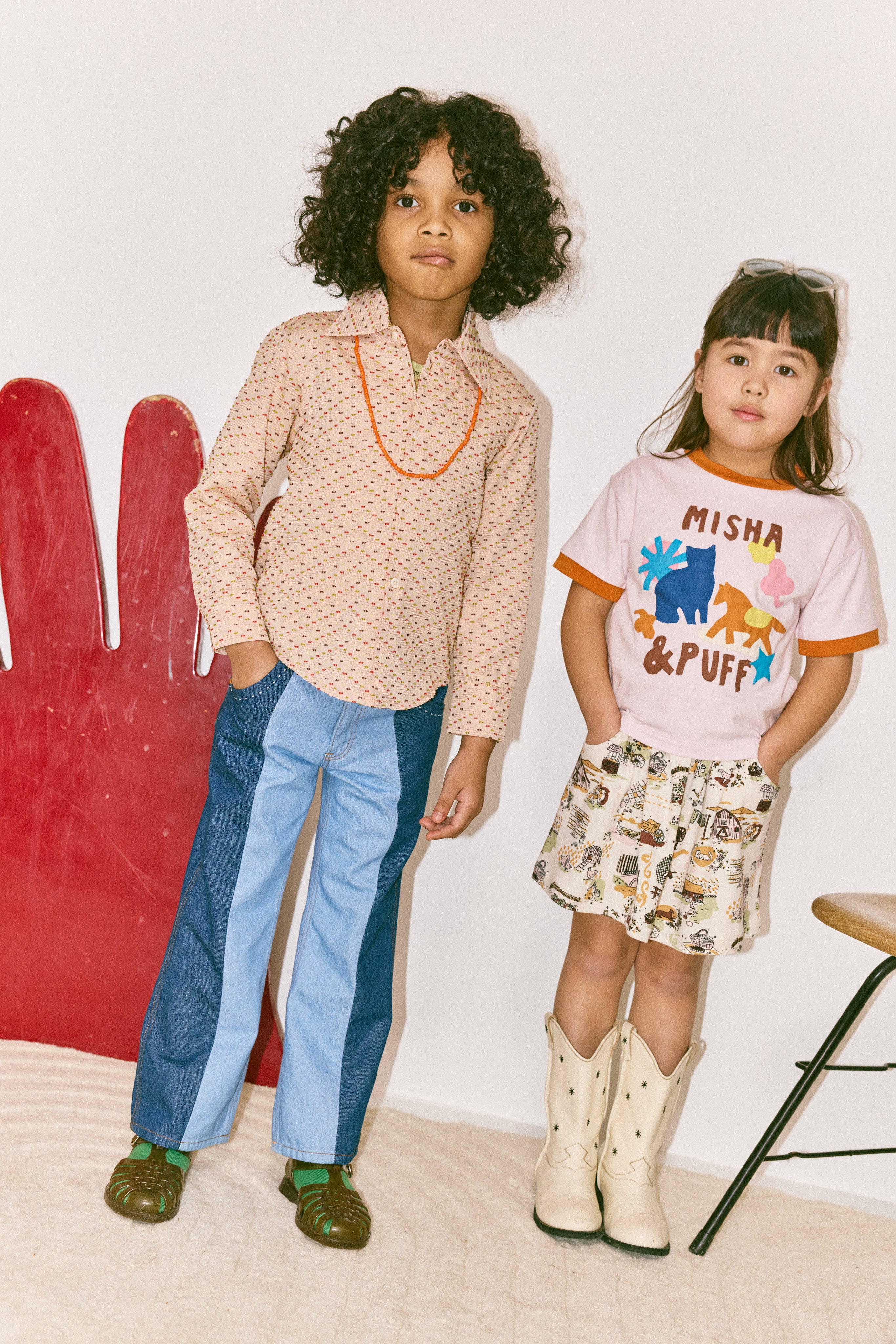 Misha & Puff PASTURE APPLIQUE TEE AURA 26ss Drop2
