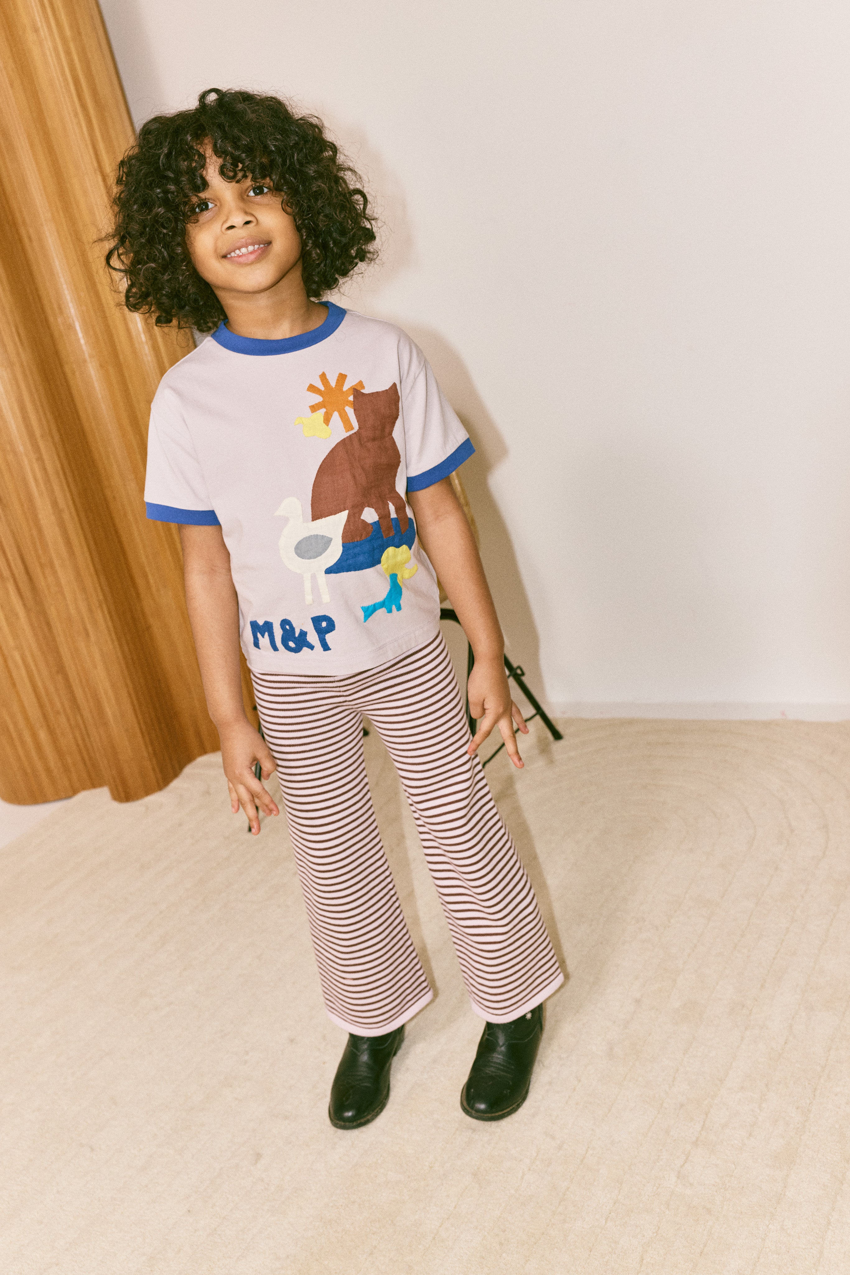 Misha & Puff FARM APPLIQUE TEE MIST 26ss Drop2