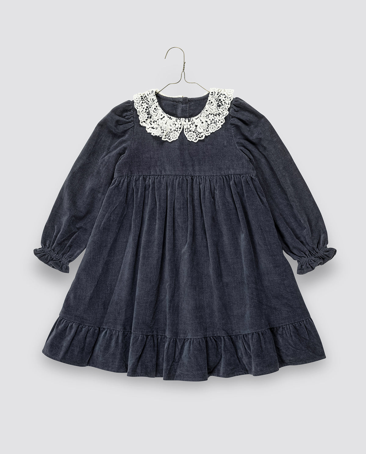 little cotton clothes  Velvet Mila Dress in Midnight