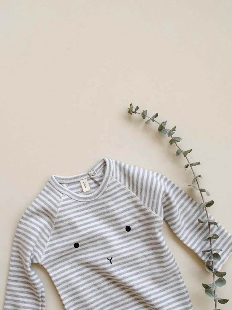 ORGANIC ZOO  Stripy BUNNY Bodysuit