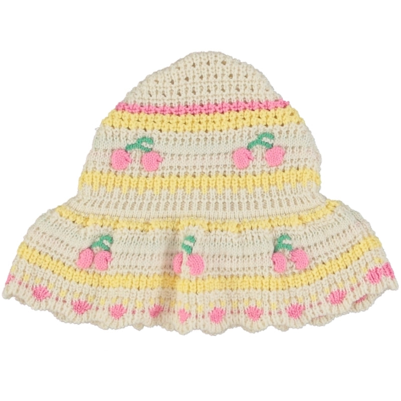 Bebe Organic  Paloma Sunhat  Cherry Stripe