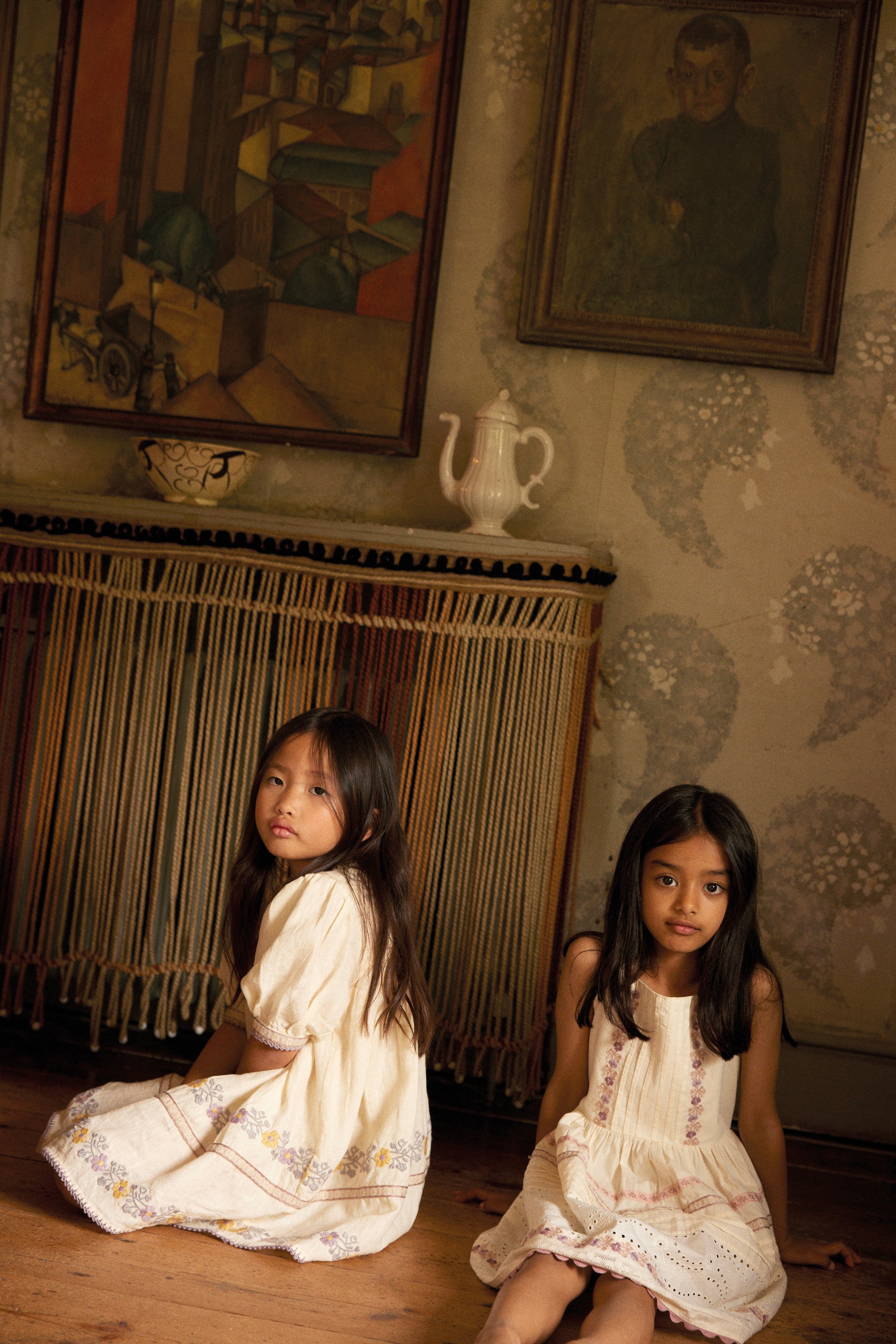 APOLINA PATSY RIBBONS DRESS CREAM