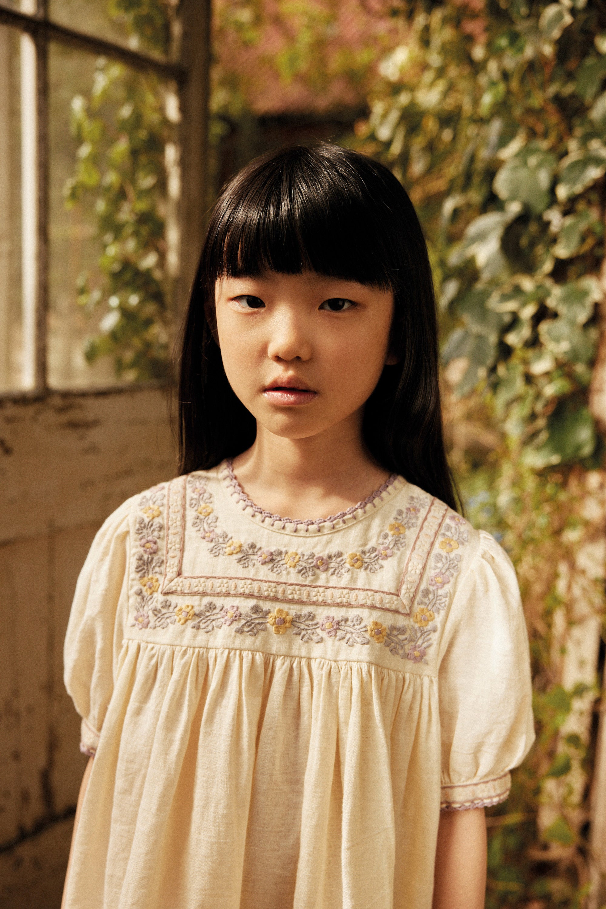 APOLINA PATSY RIBBONS DRESS CREAM