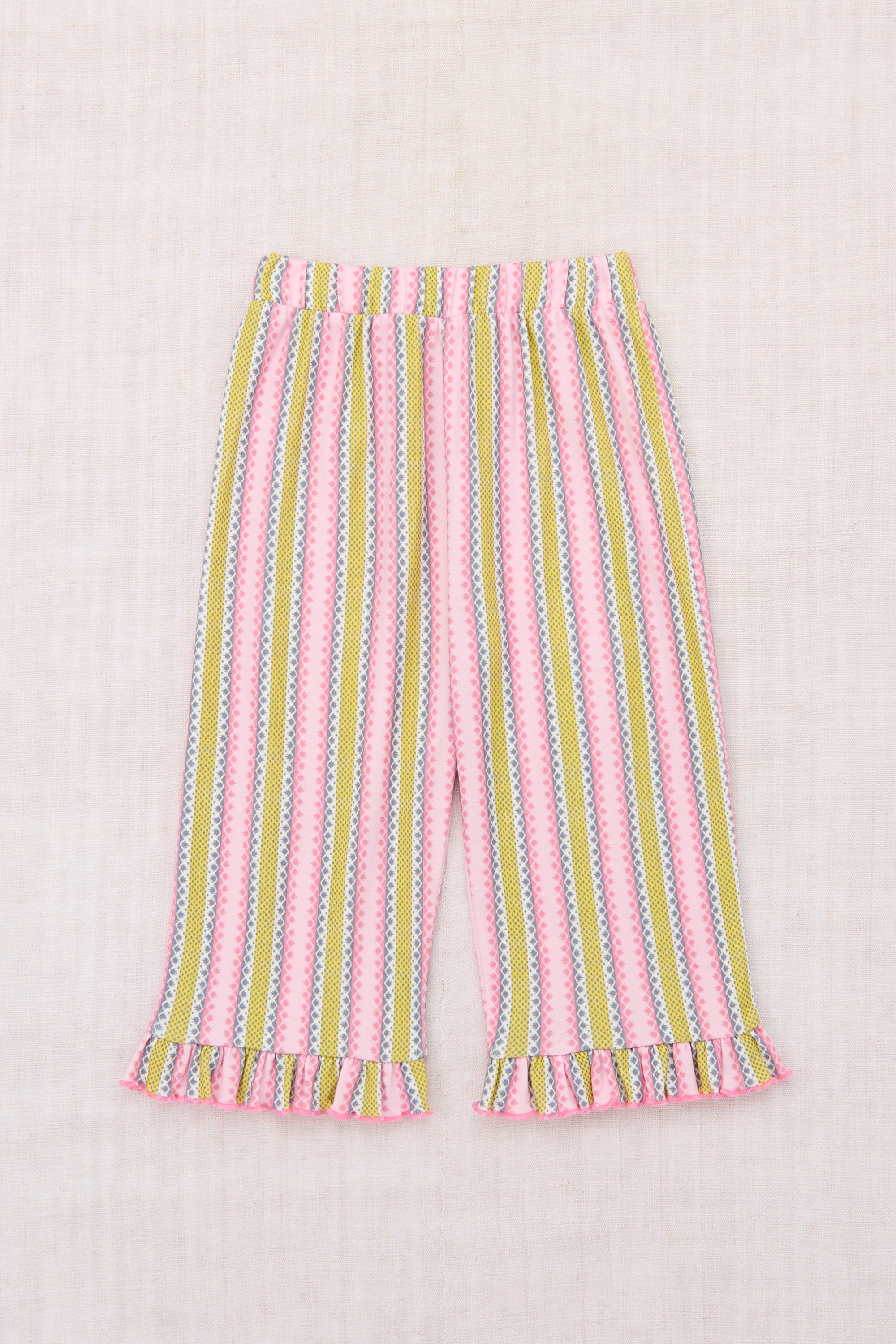 Misha & Puff  RUFFLE PEDAL PUSHER  AURA VAQUERO STRIPE  26ss Drop2