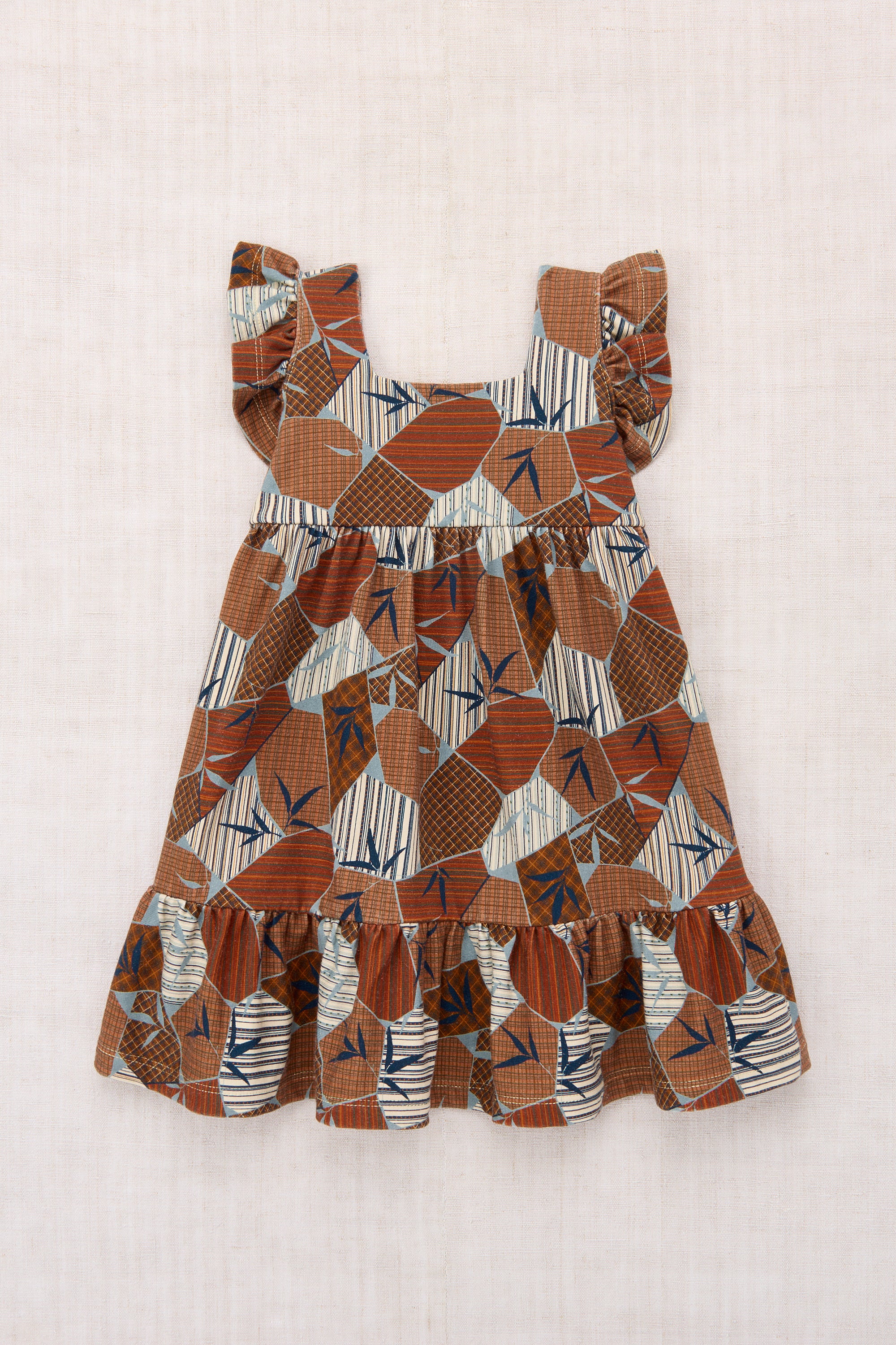 Misha & Puff　RUFFLE SLEEVE DRESS (ROSE GOLD KYOTO)　26aw Drop1