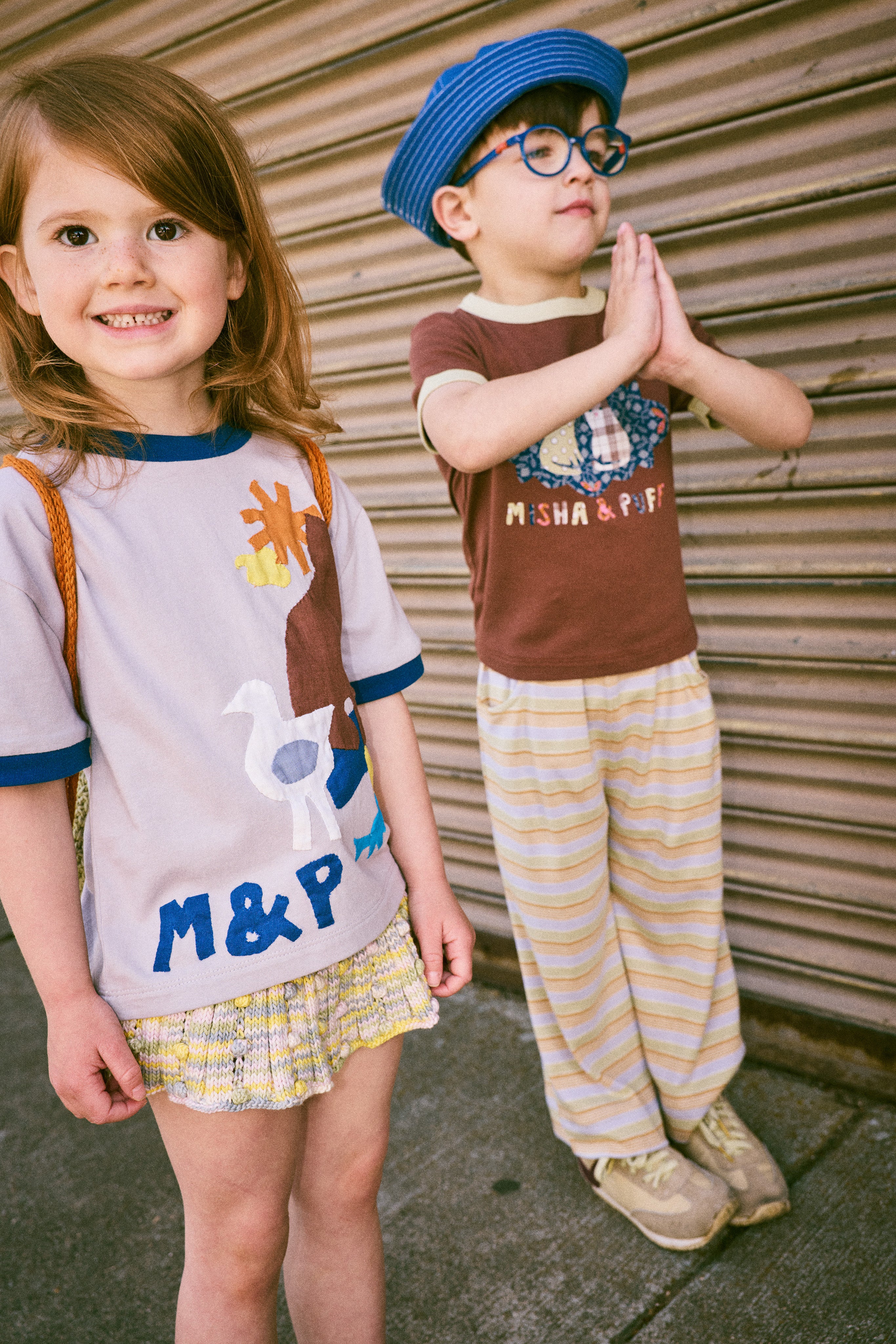 Misha & Puff FARM APPLIQUE TEE MIST 26ss Drop2
