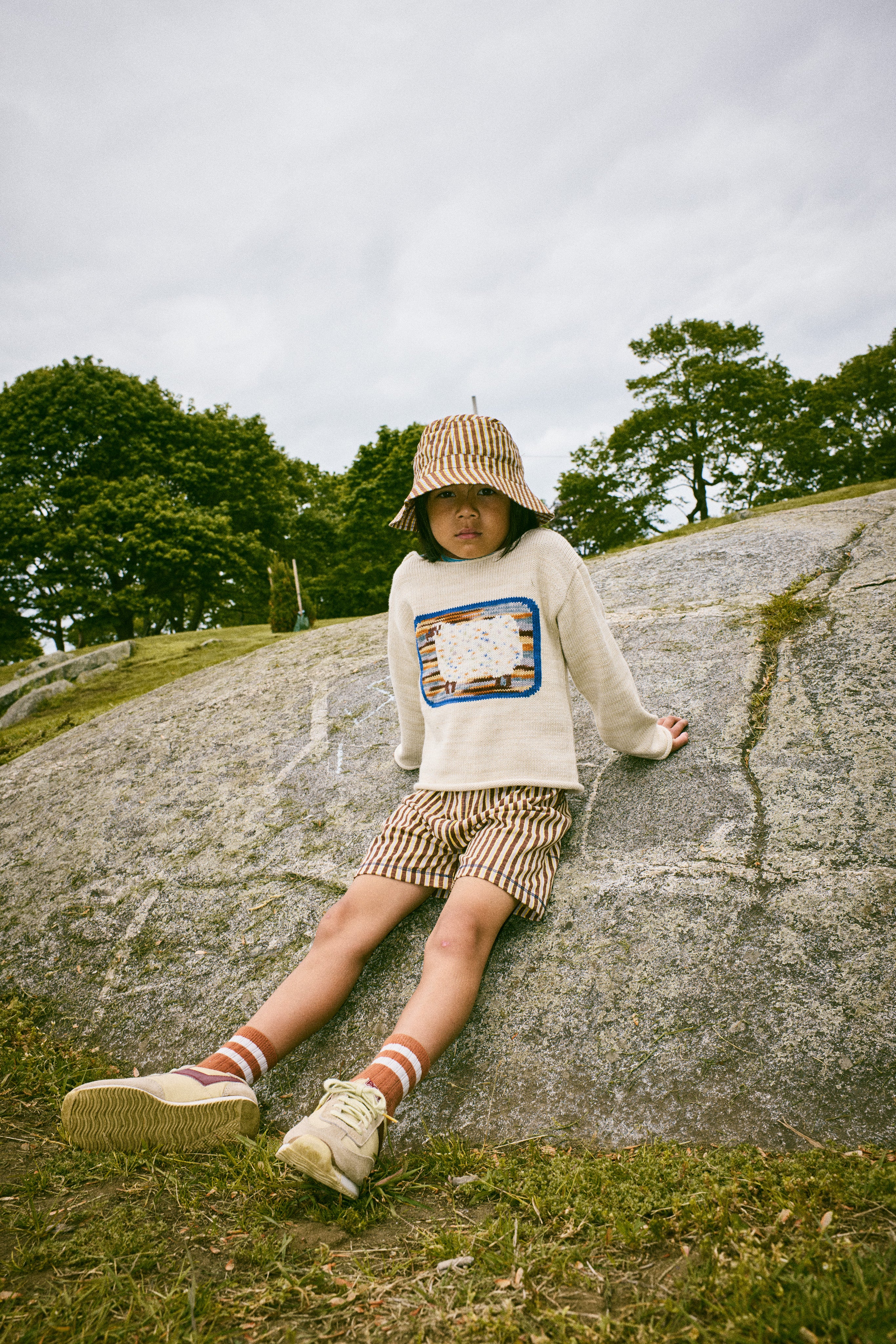 ・Misha & Puff  BUCKET HAT  COLA PAINTERLY STRIPE  26ss Drop1