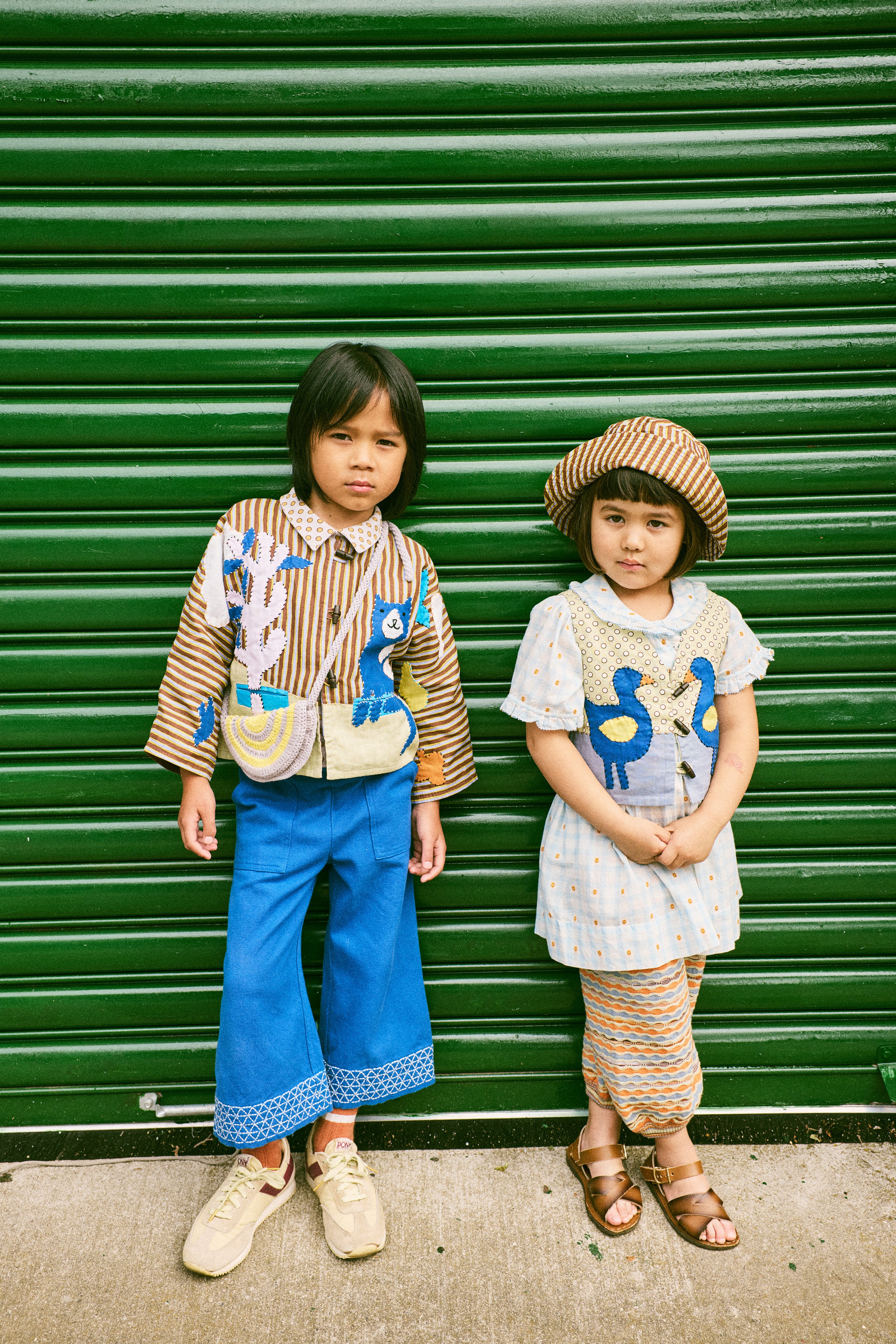 ・Misha & Puff  FLOCK APPLIQUE VEST  AVENTURINE BEN-DAY DOTS  26ss Drop2
