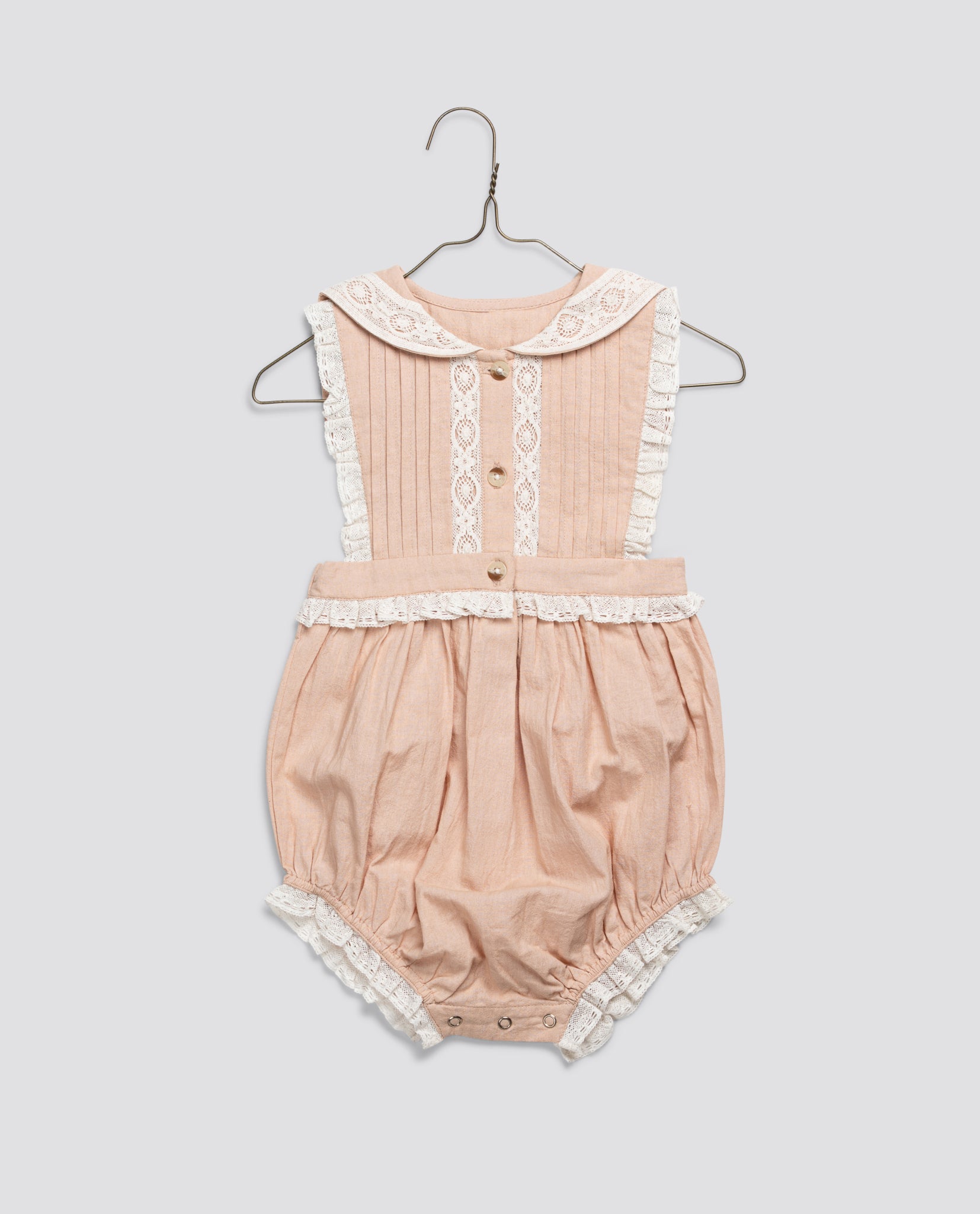 little cotton clothes  Beatrix Romper in Powder