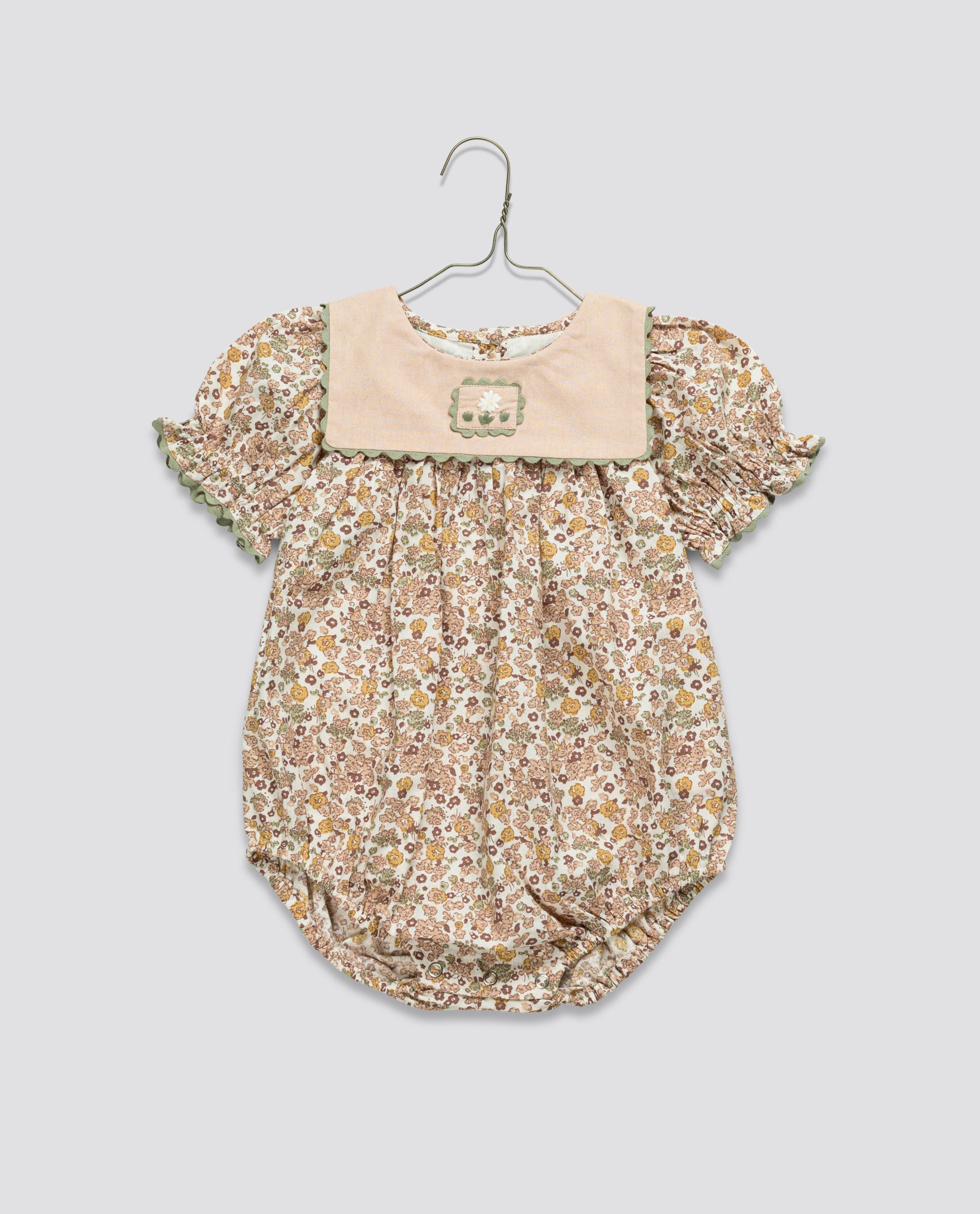 little cotton clothes  Emille Romper Yarrow Floral