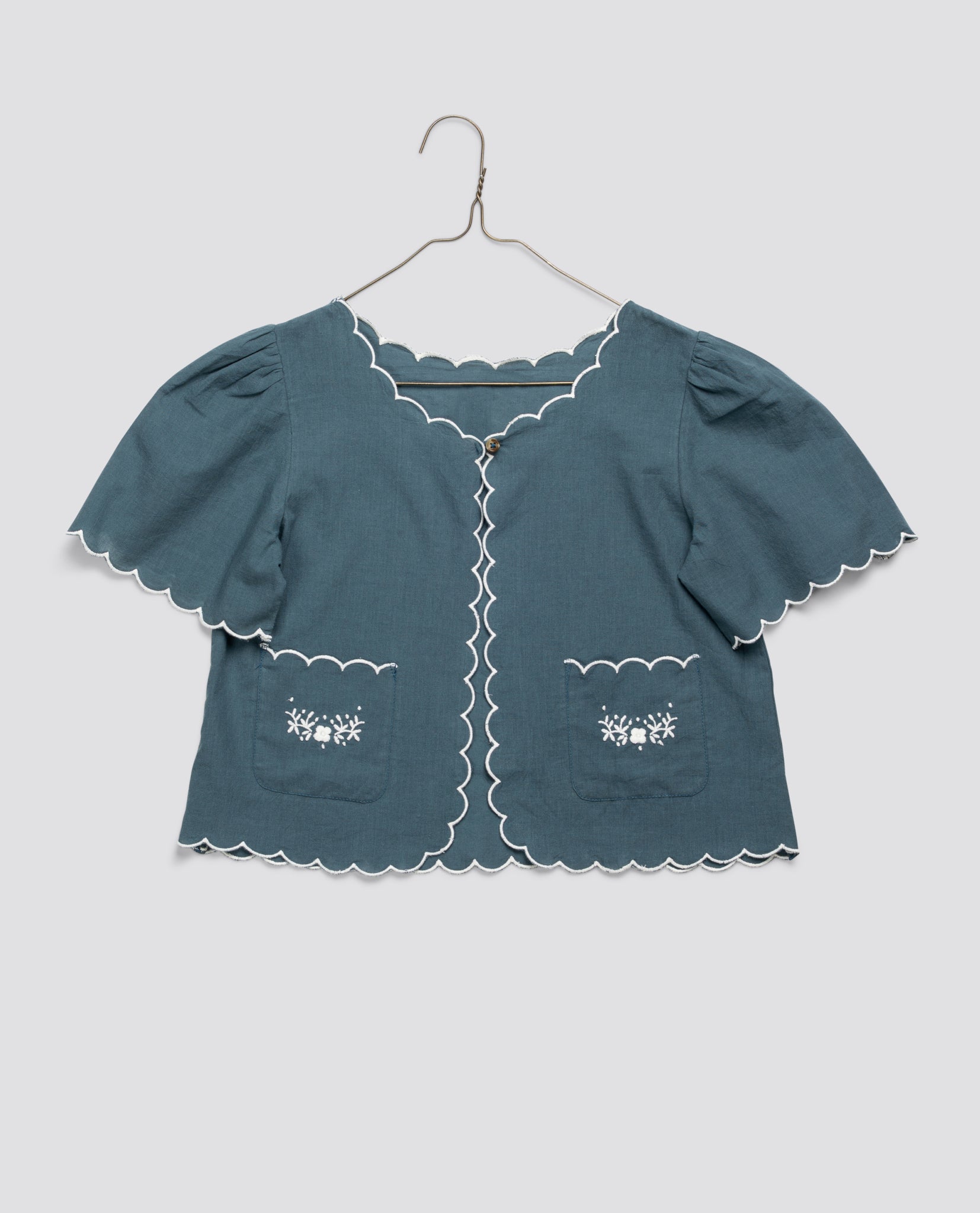 little cotton clothes  Flora Jacket in Pier Blue