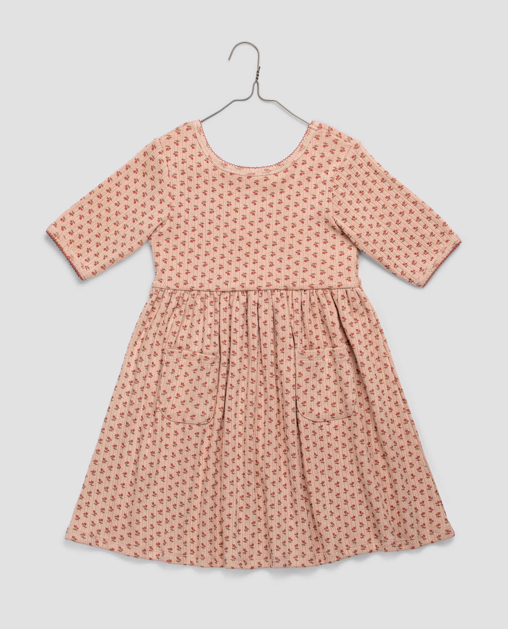 little cotton clothes  June Pointelle Dress in Tulip Floral