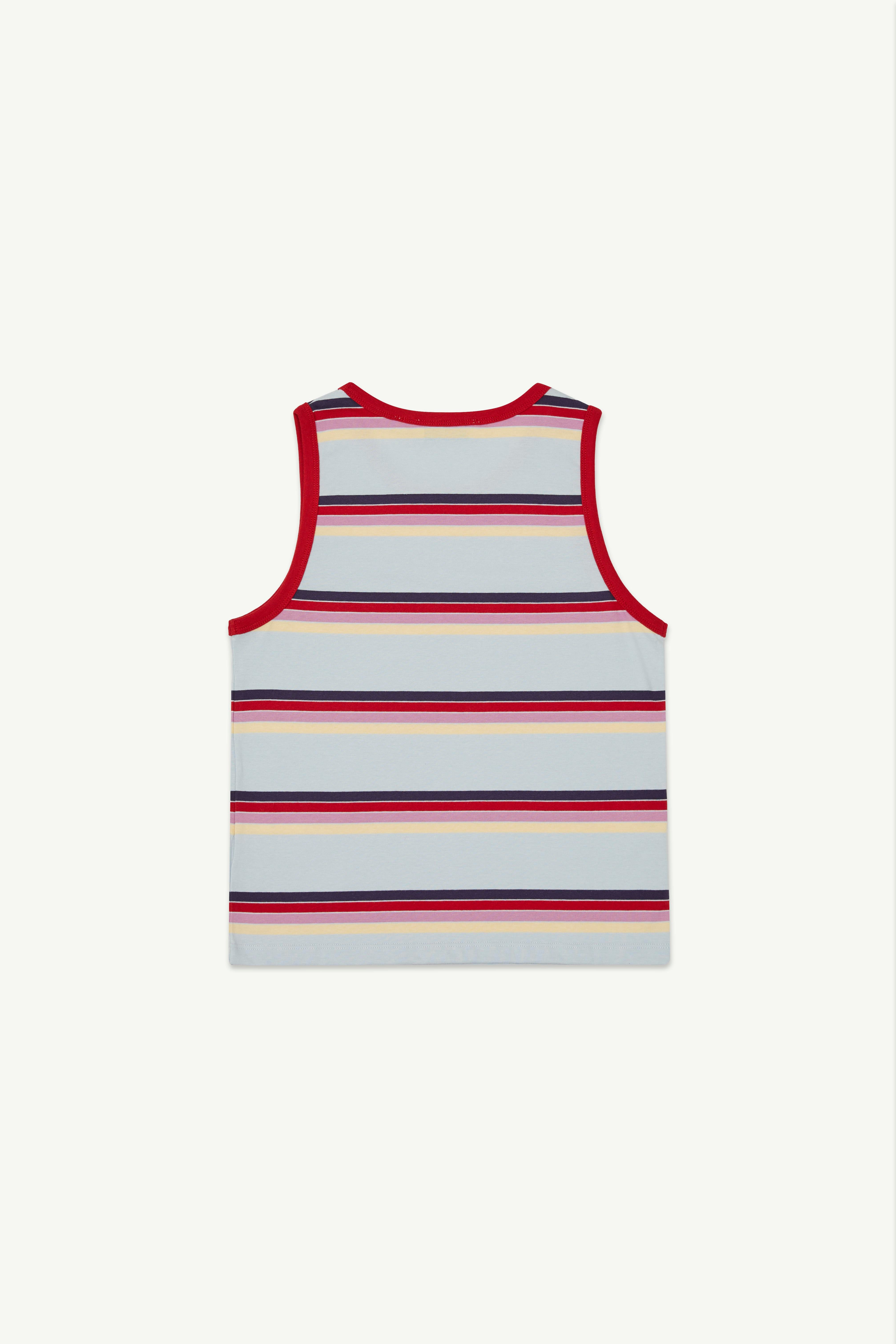main story　Vest  Pearl Blue Stripe