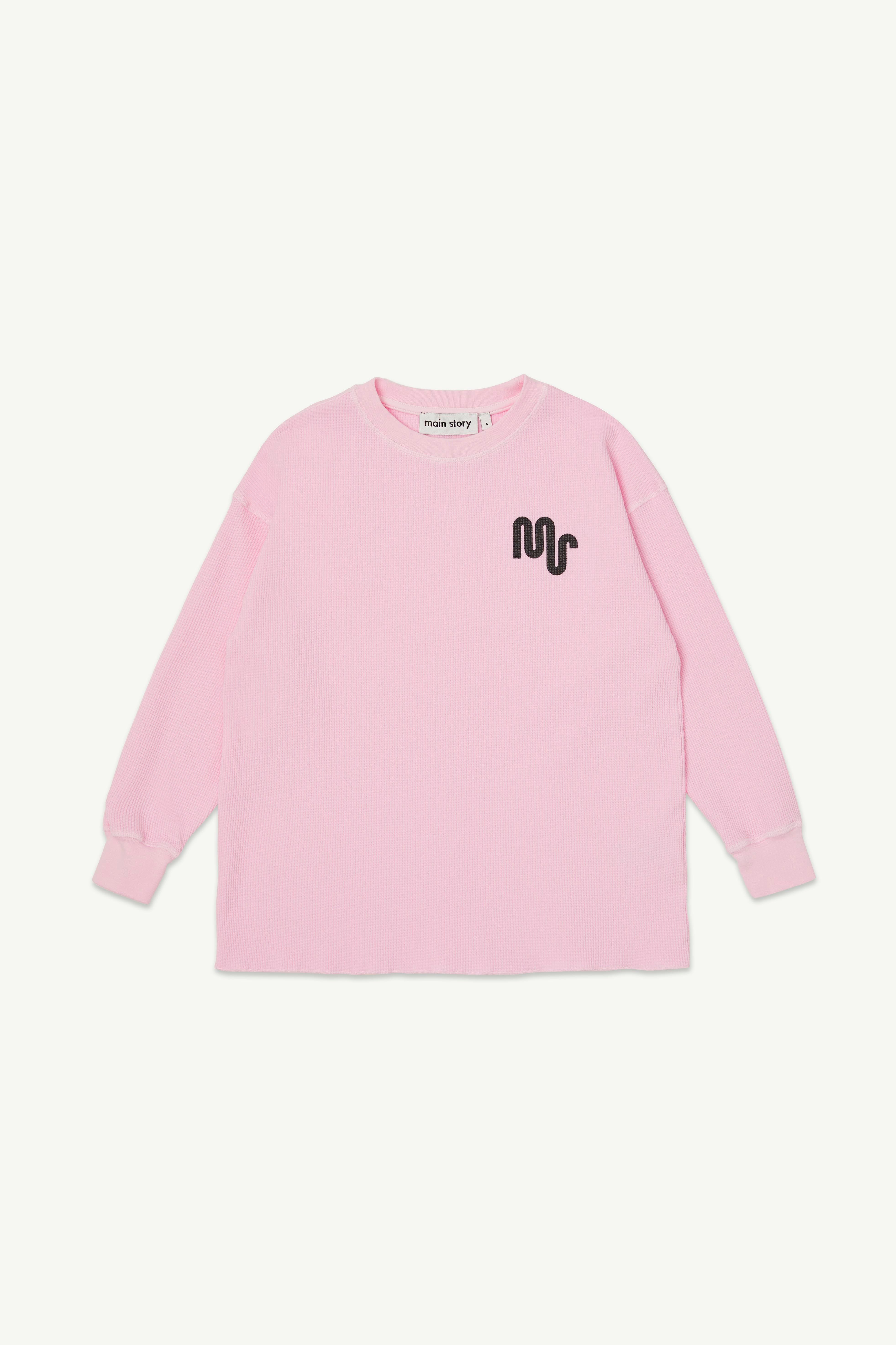 main story　Waffle Tee  Pink Waffle