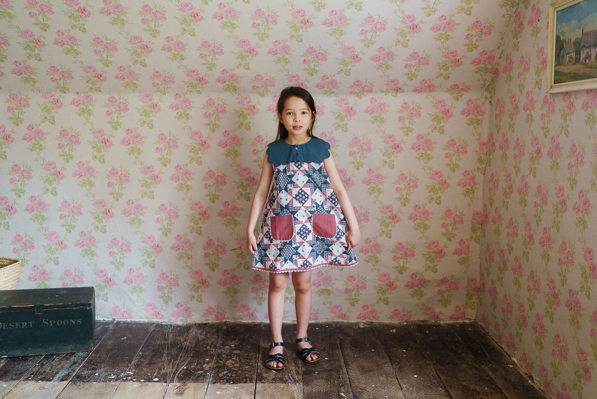 little cotton clothes  Hannah DressPatchwork Floral
