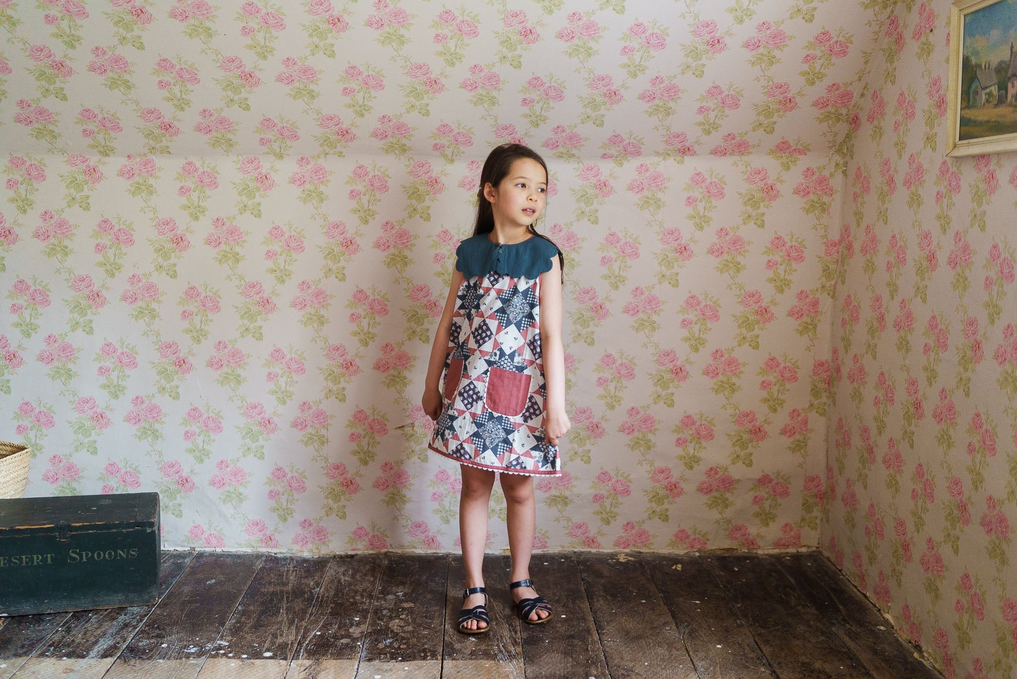 little cotton clothes  Hannah DressPatchwork Floral