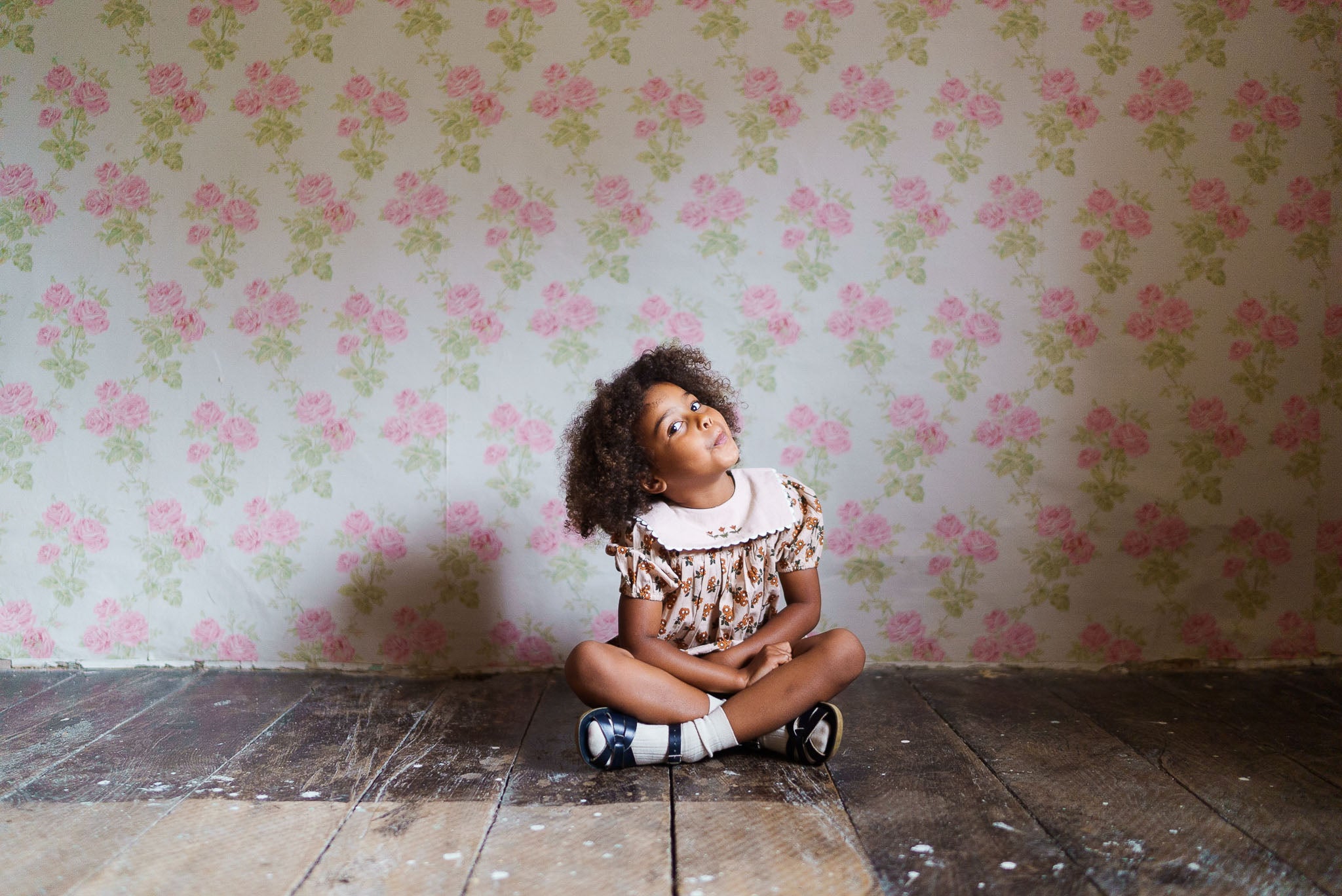 little cotton clothes    Ivy Romper Marigold Floral