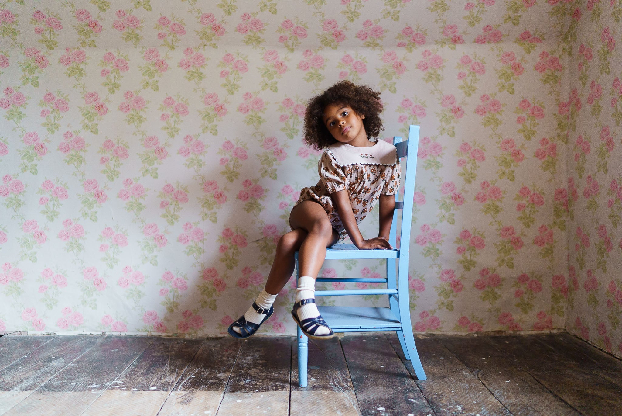 little cotton clothes    Ivy Romper Marigold Floral