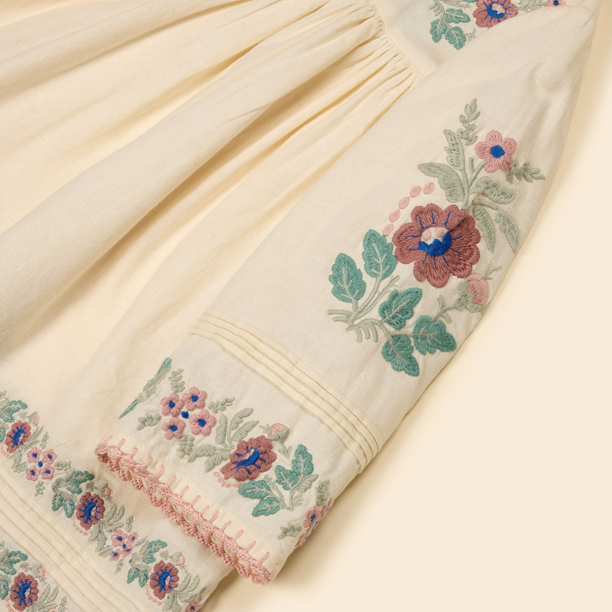 APOLINA  STEVIE LS DRESS - MILK-CREAM