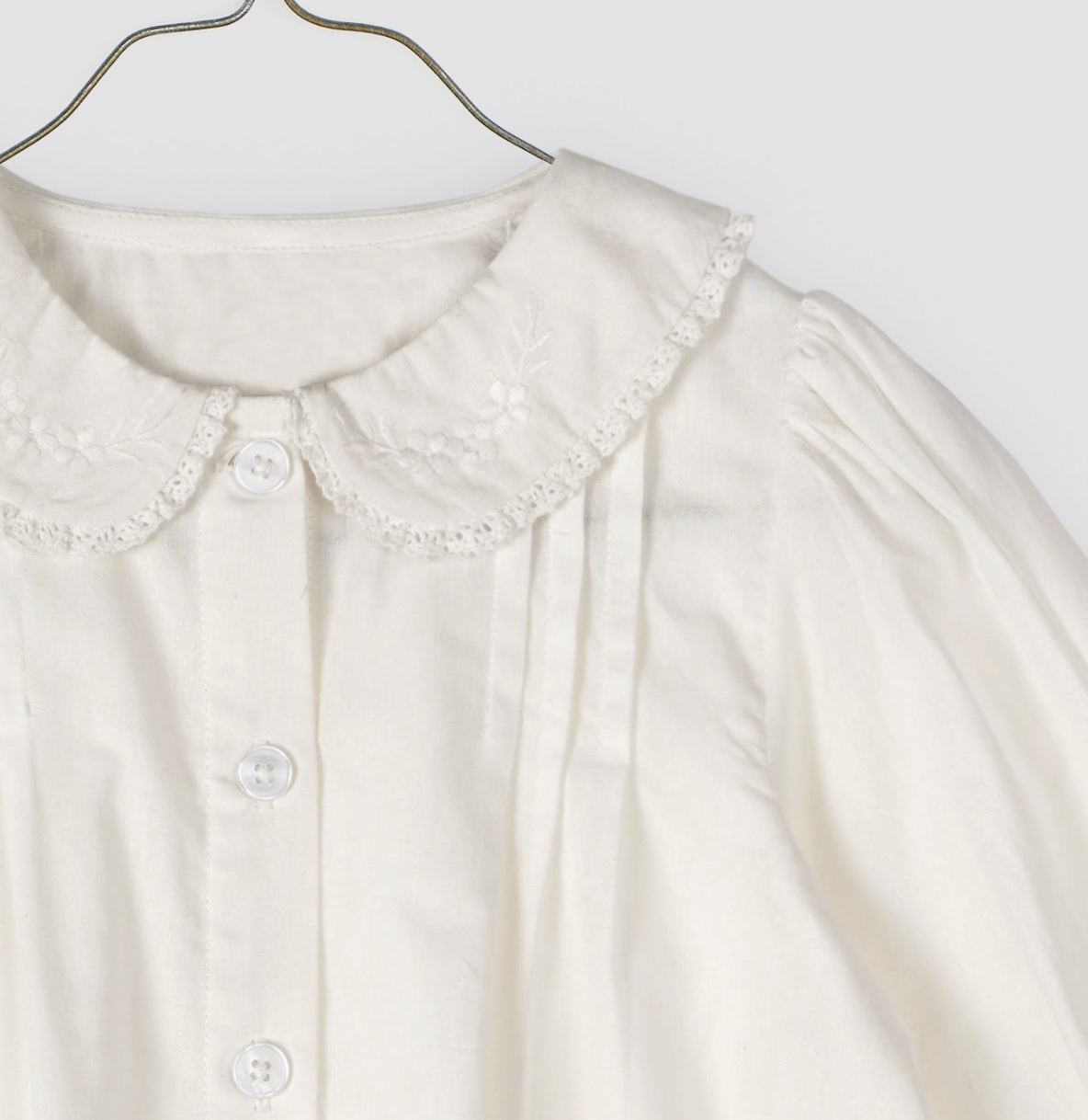 little cotton clothes  Ivy Blouse Off White