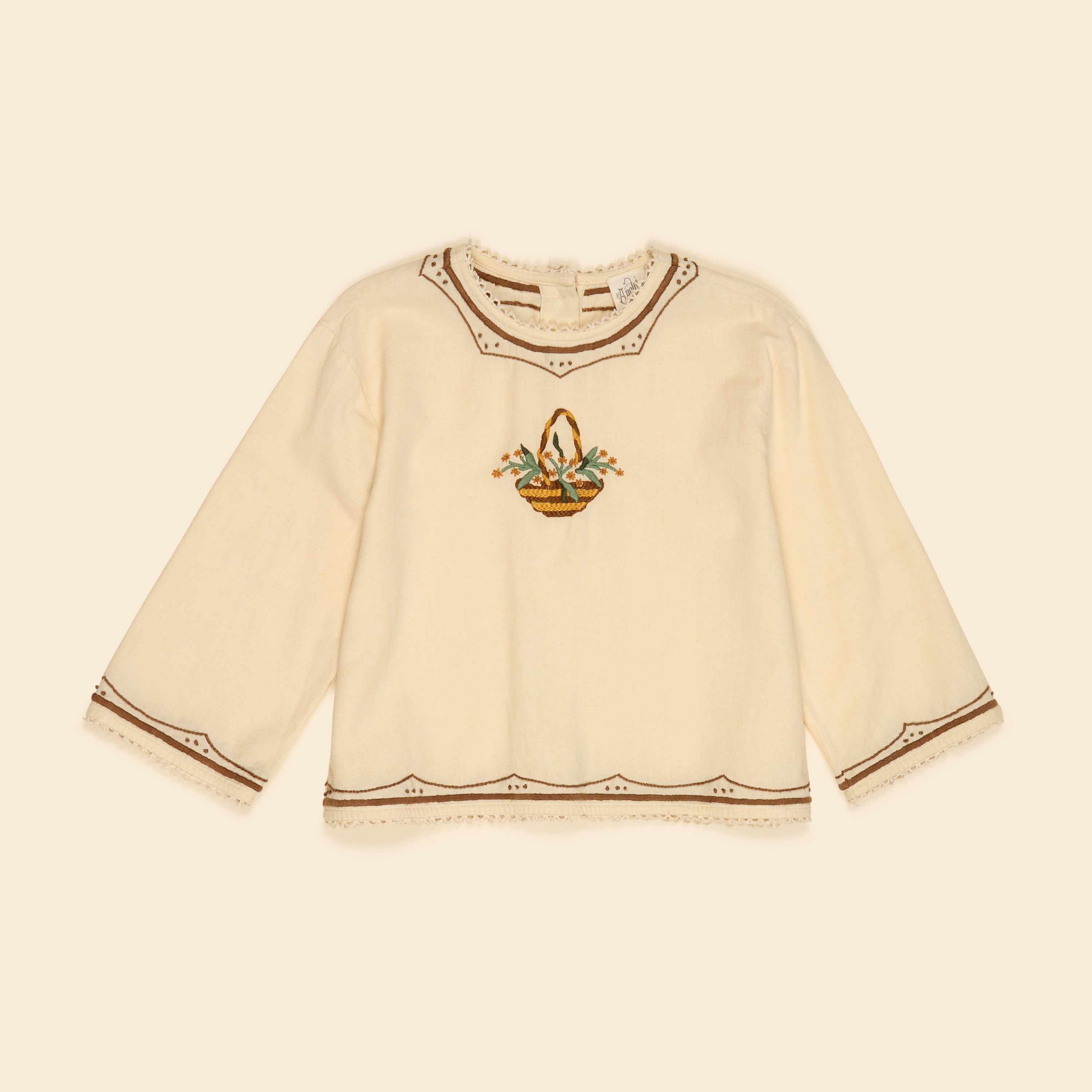 APOLINA TOVA BASKET BLOUSE - CREAM
