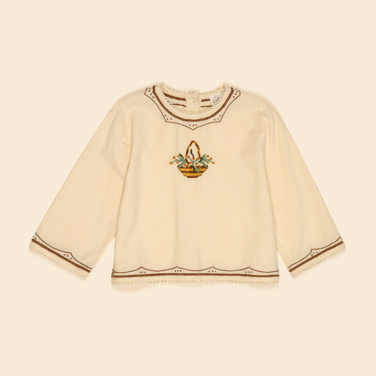APOLINA  TOVA BASKET BLOUSE - CREAM