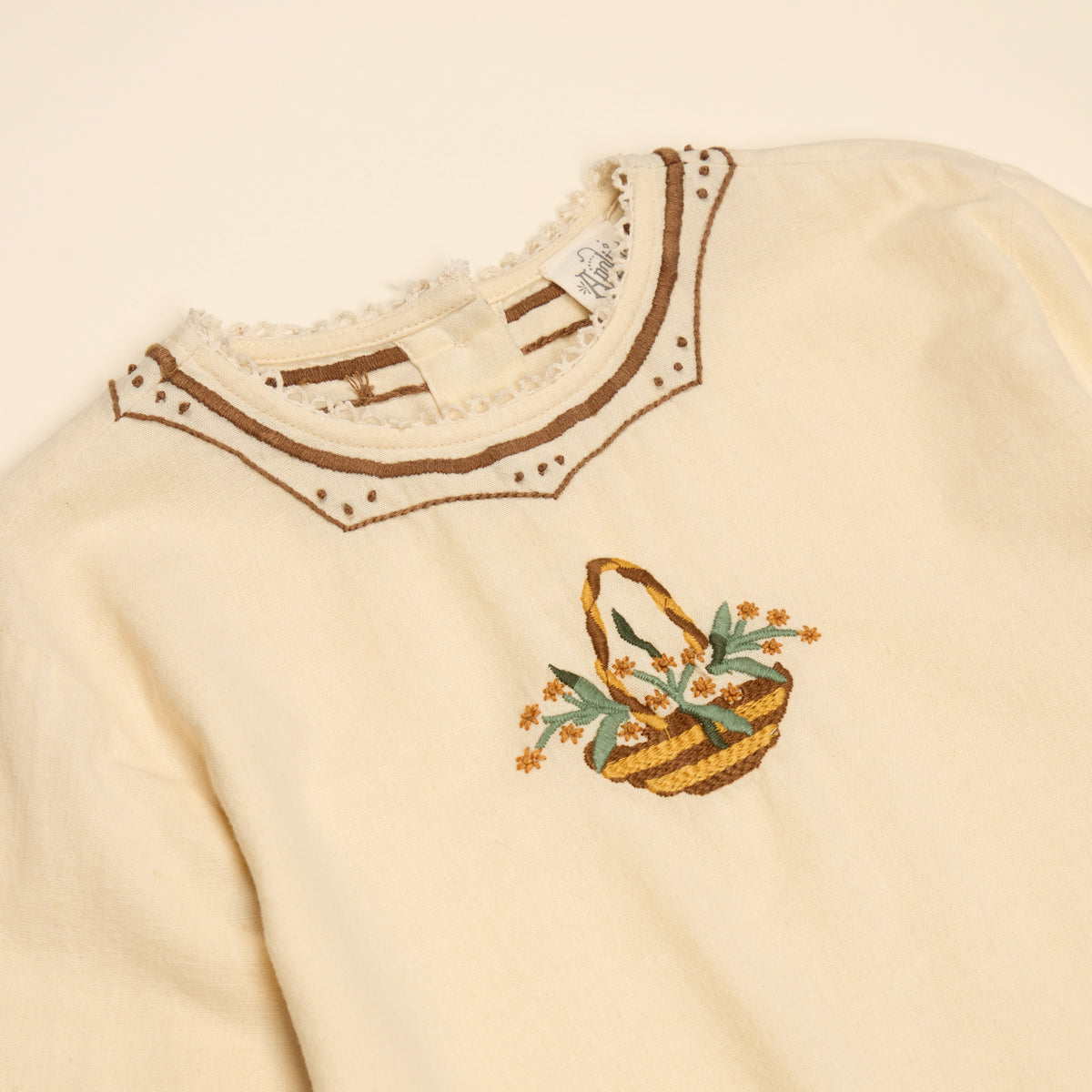 APOLINA  TOVA BASKET BLOUSE - CREAM