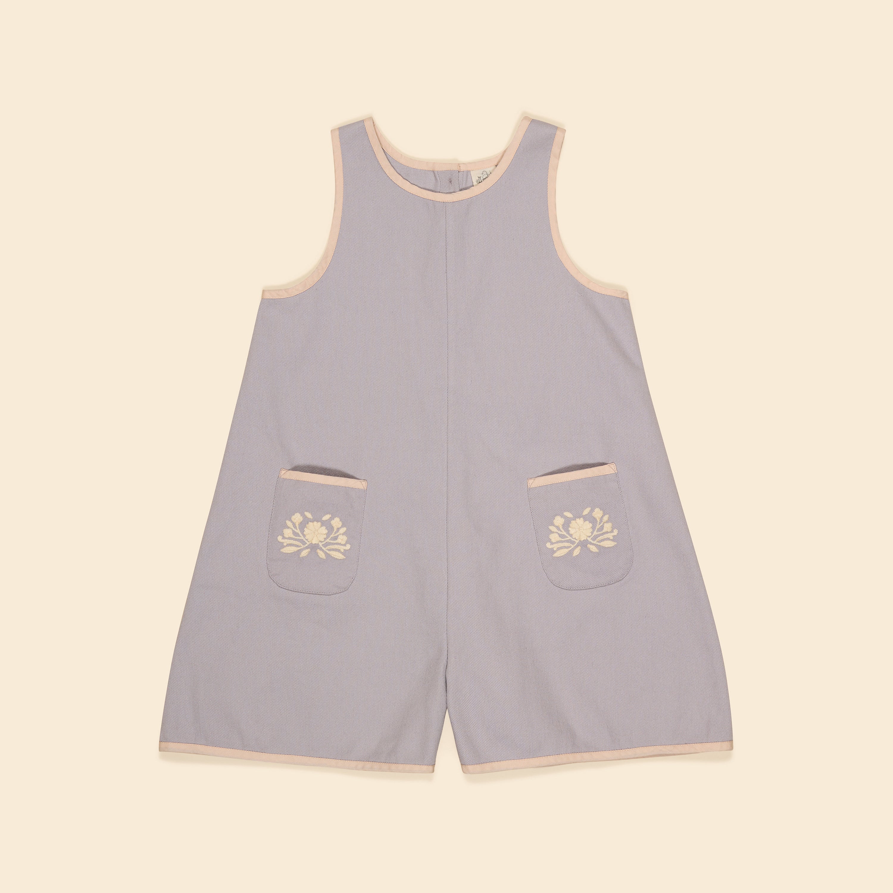 APOLINA VADA APRON PLAYSUIT - LILAC-GREY