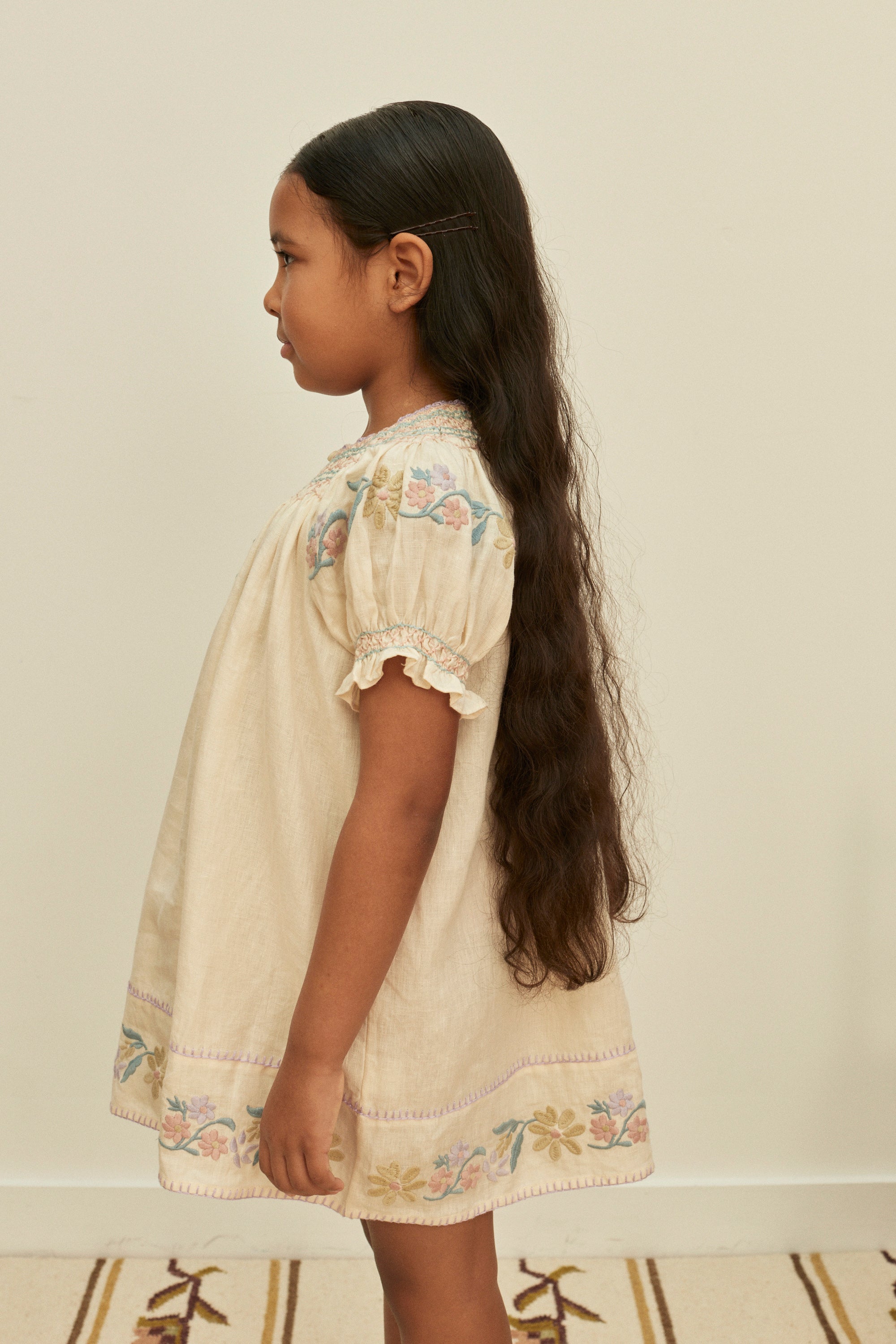 APOLINA  VERNA SMOCK DRESS - CREAM