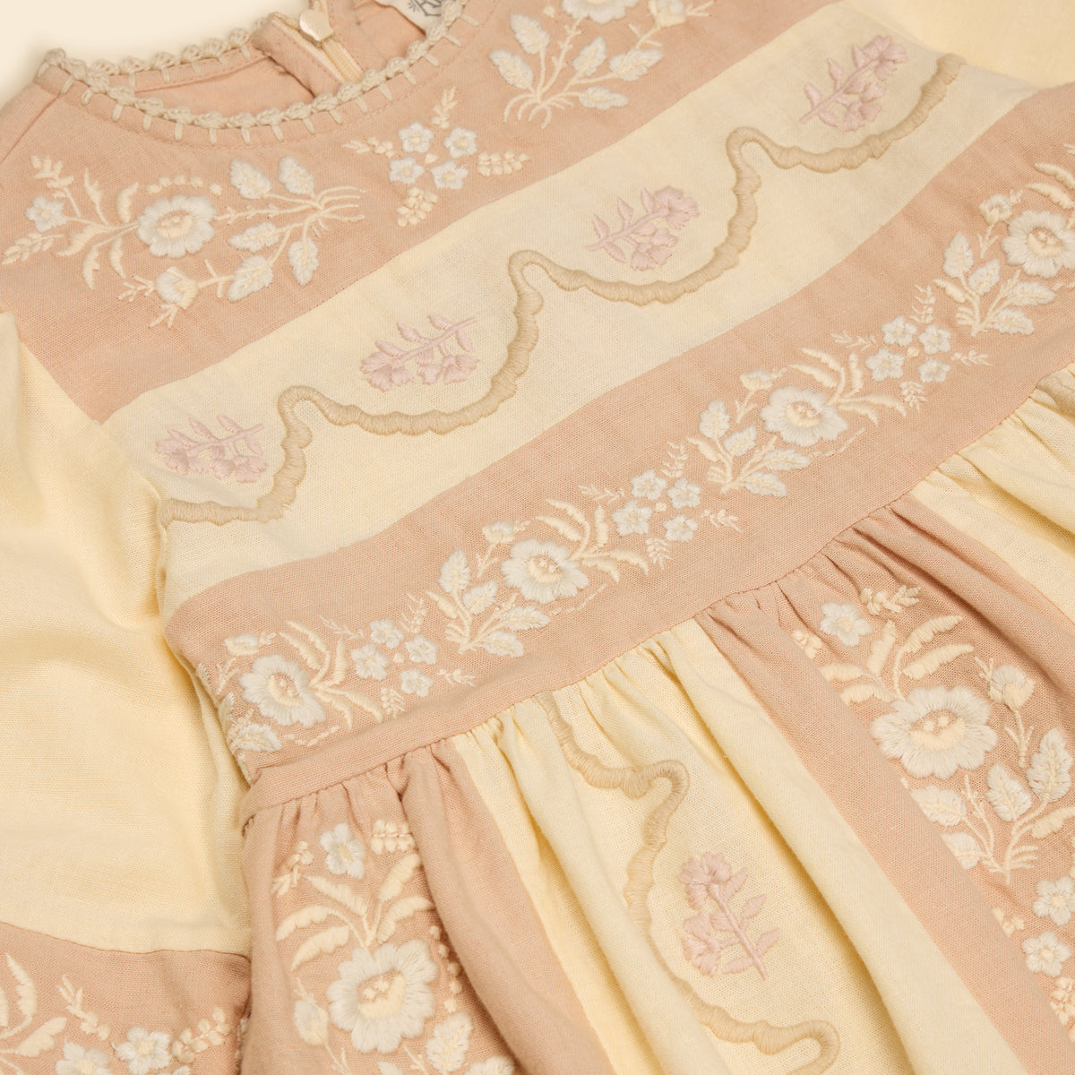 APOLINA  WILMA DRESS - DRIED ROSE/CREAM