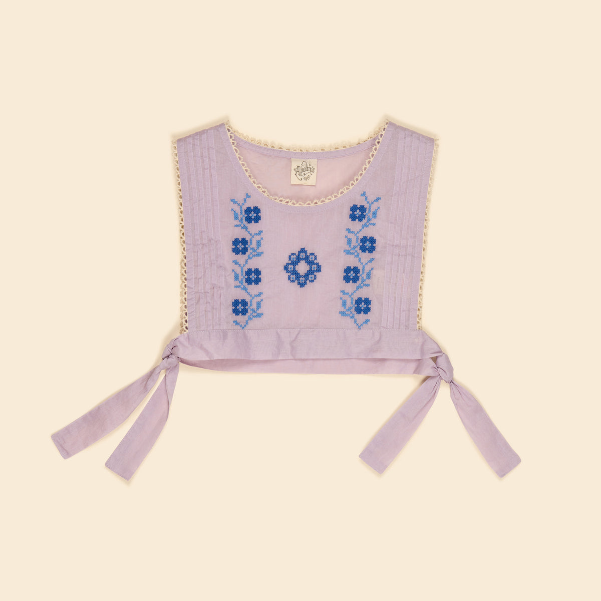 APOLINA  ZINA STRUCTURED ORGANDIE VEST - VIOLET CRÈME