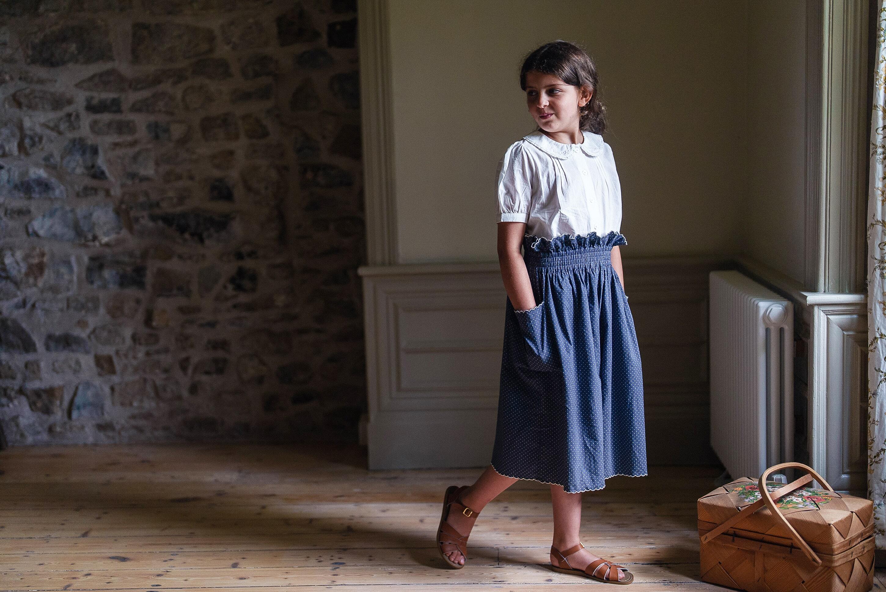 little cotton clothes Ruth Culottes Dainty Dot
