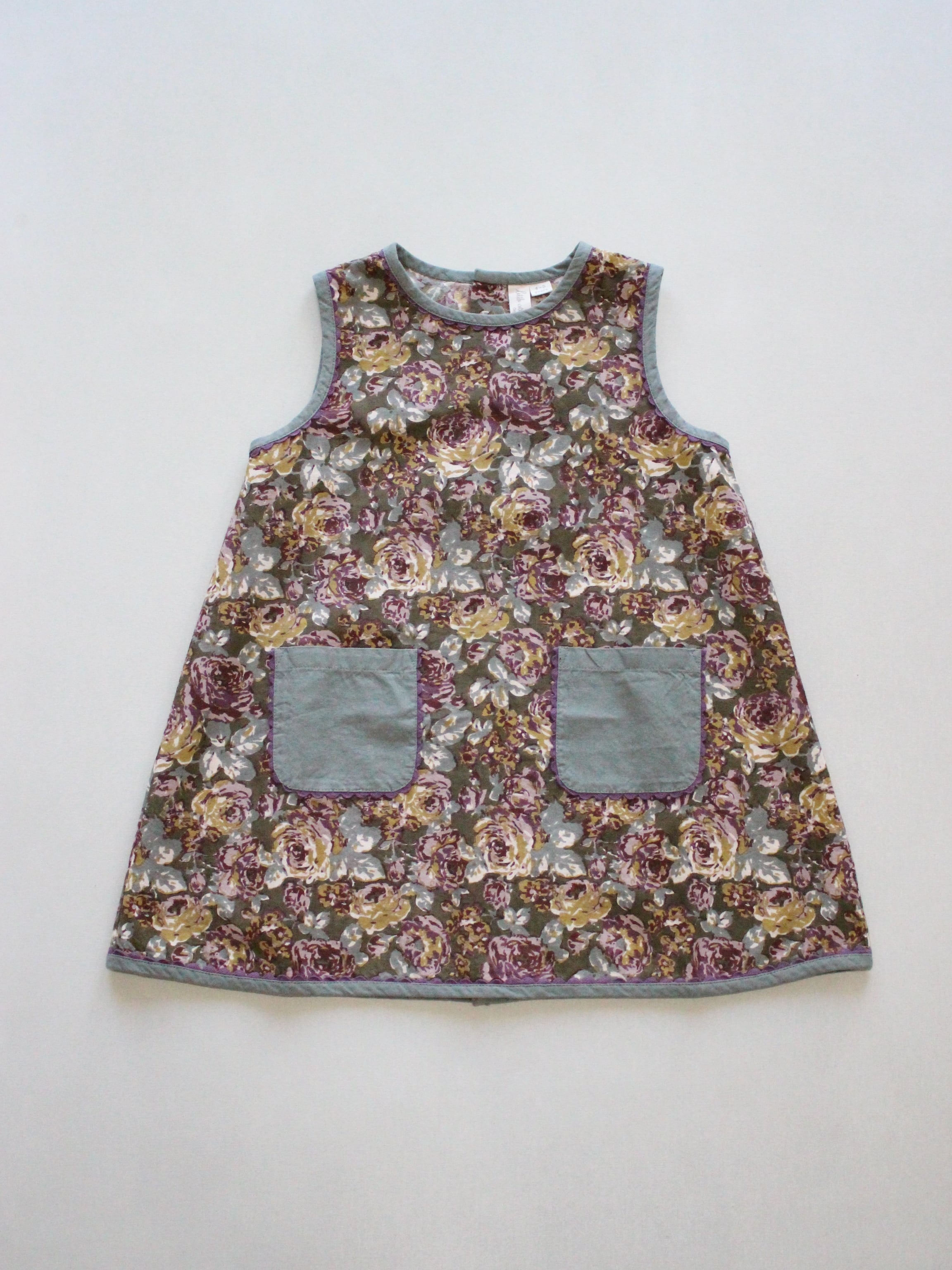 little cotton clothes Holly Romper Velvet in Juniper