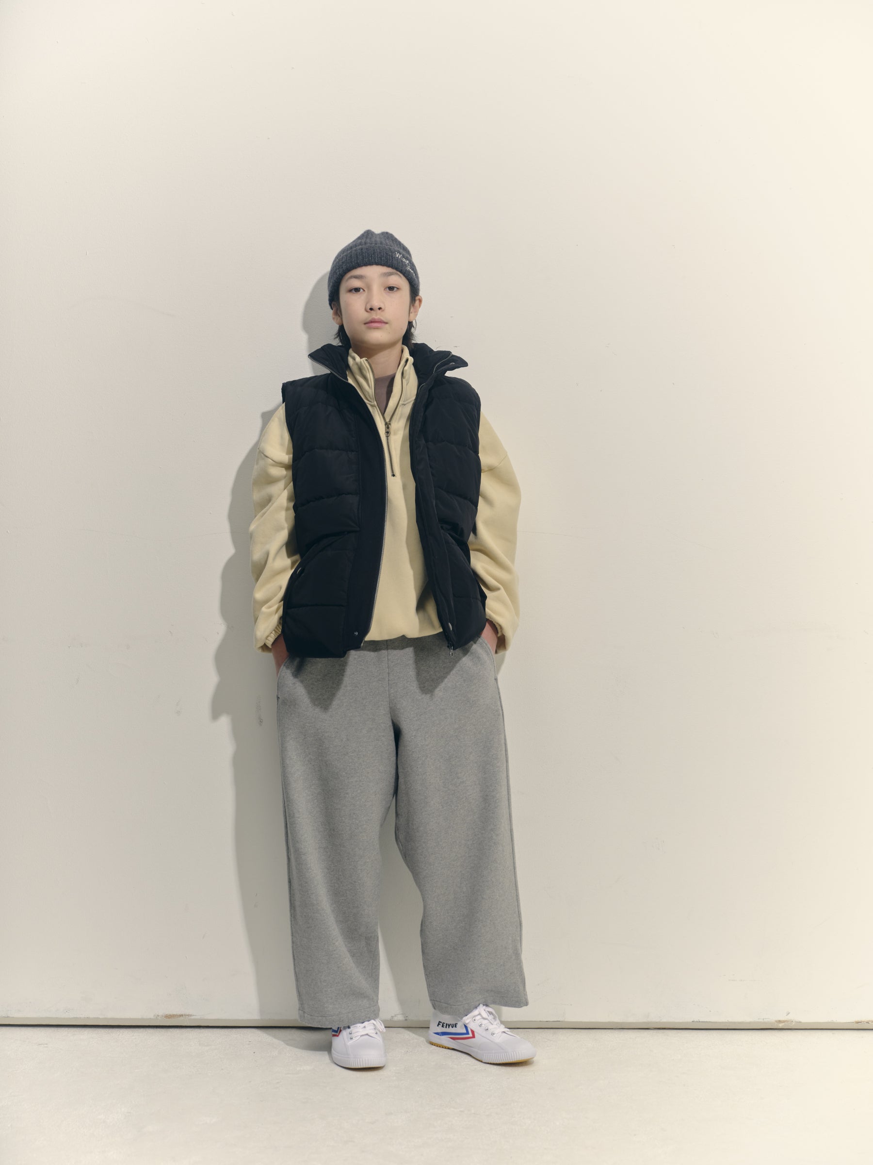 main story  Half Zip Funnel Sweatshirt  Tortilla