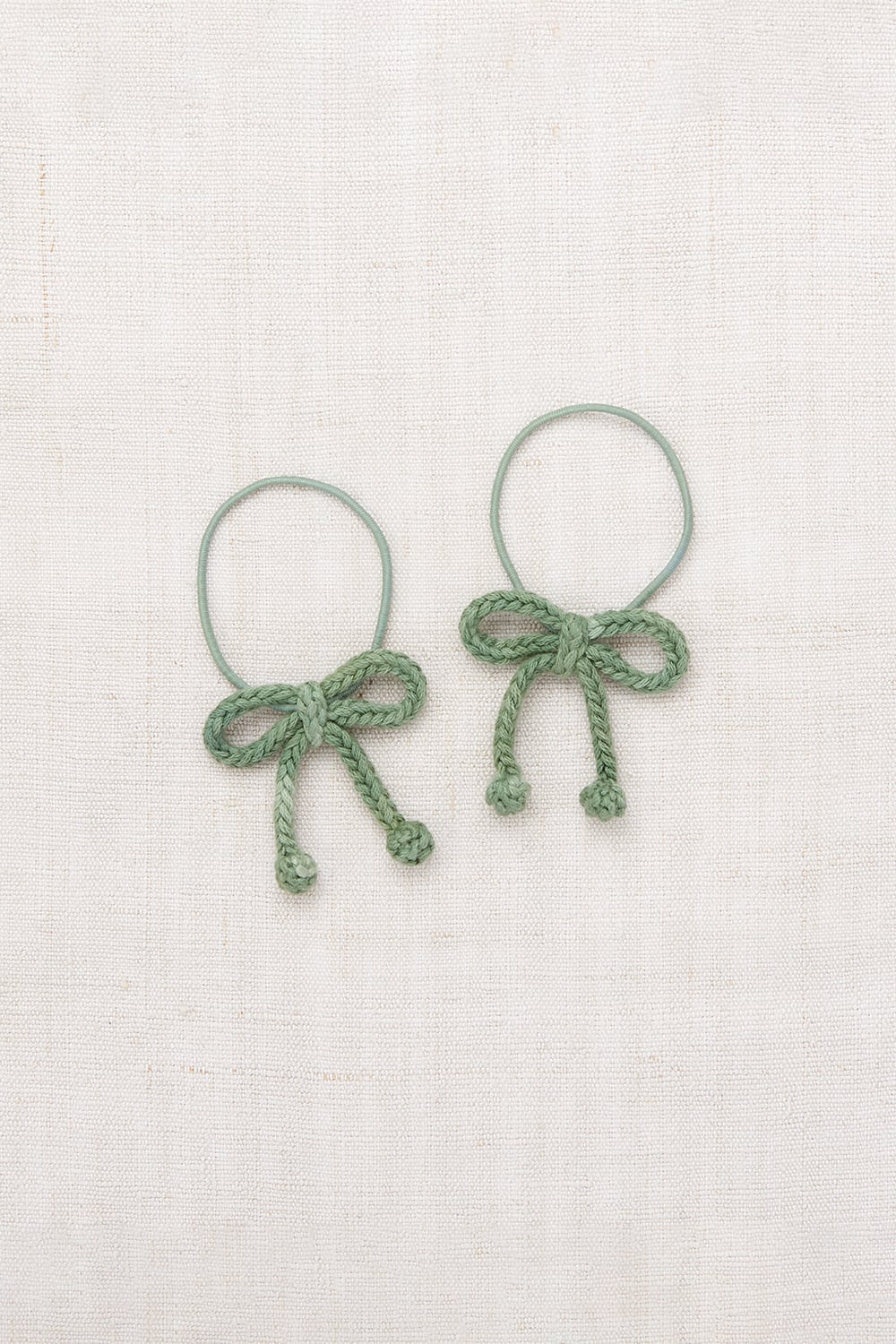 Misha & Puff Popcorn Bow Elastic Oakmoss