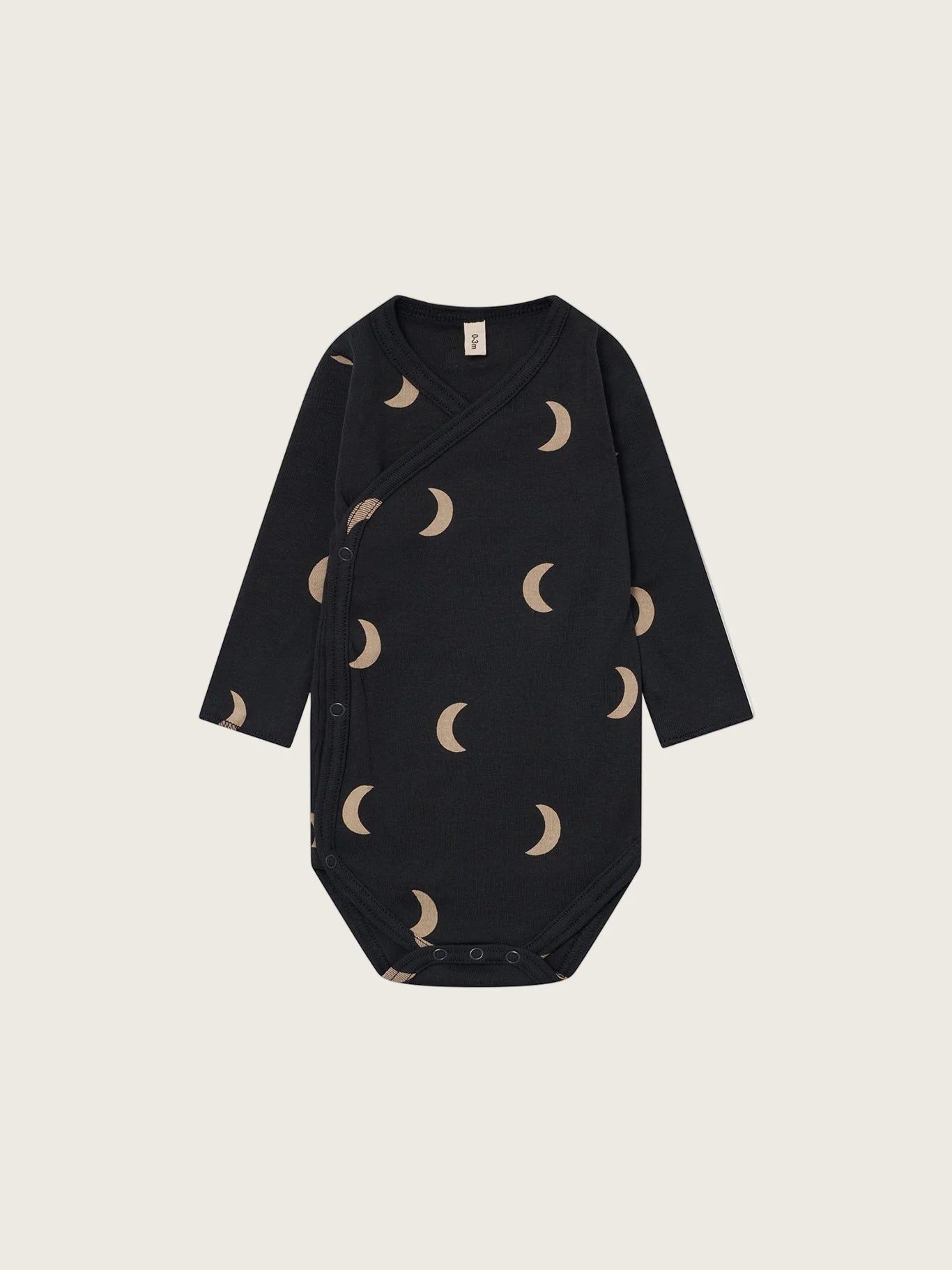 ORGANIC ZOO  Charcoal Midnight Wrap Bodysuit