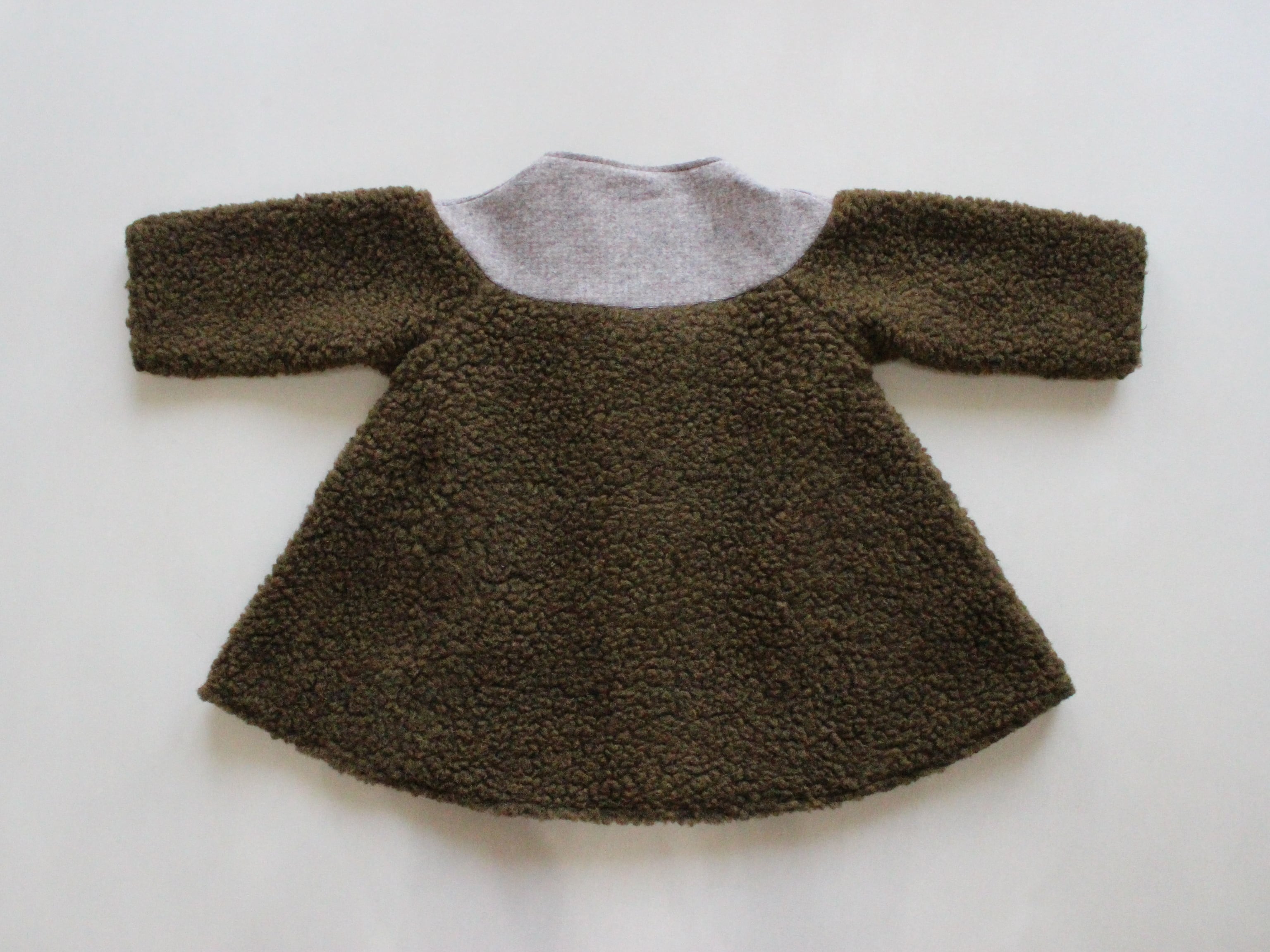 HELLO LUPO Duble Bell Coat - Mossy Cloud/Winter Smoke