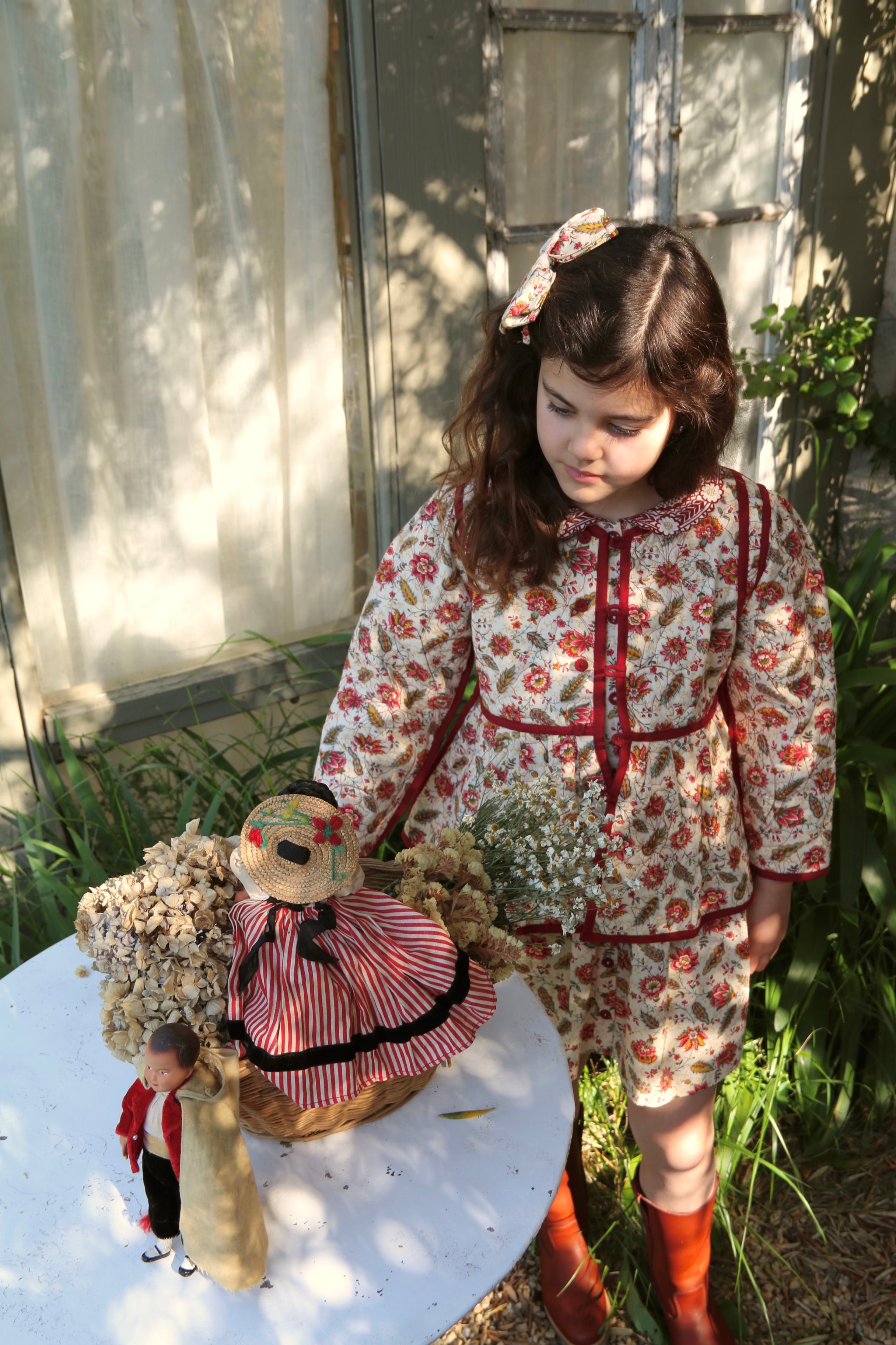 bonjour diary ボンジュールダイアリー　4Y ジャケット　アウター BONJOUR DIARY Quilted jacket Aline print